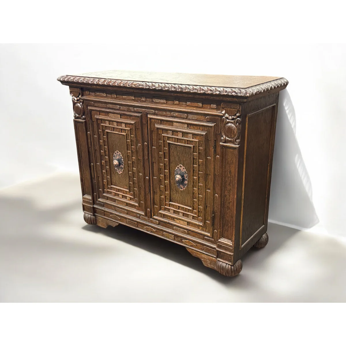 Casa Bonita Peruvian Hand-Painted Carved Wood Prado Chest - Image 2