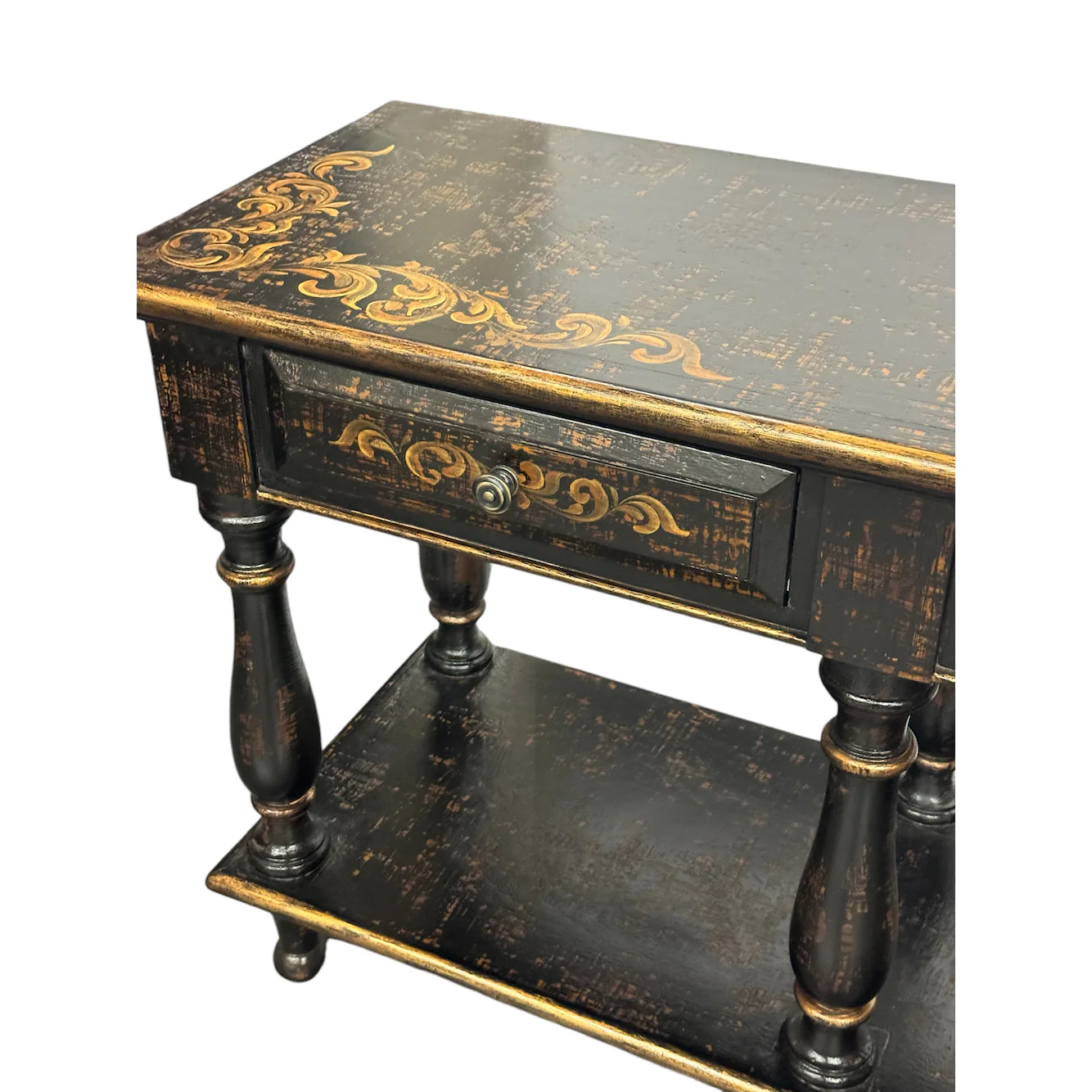 Casa Bonita Peruvian Hand-Painted Carved Wood Seville Console Table - Image 3