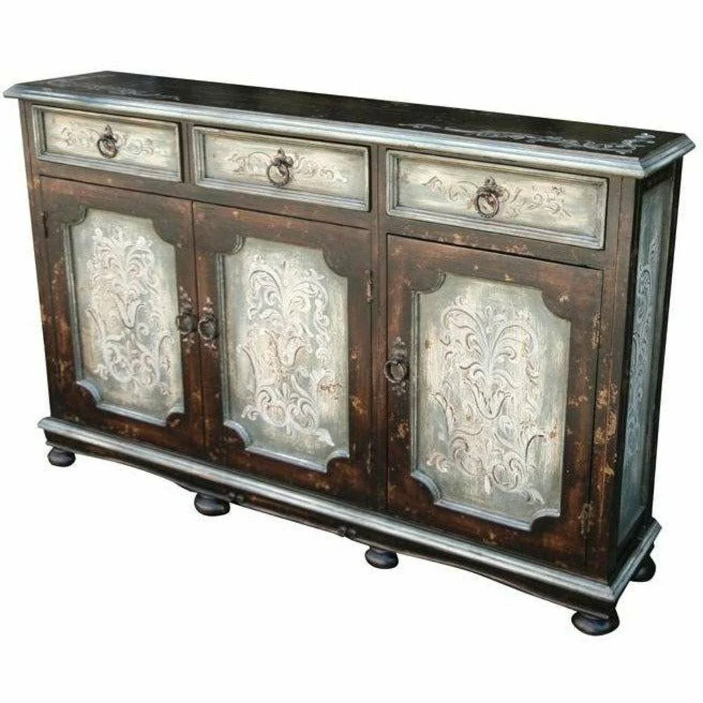 Casa Bonita Peruvian Hand-Painted Carved Wood Linda Buffet