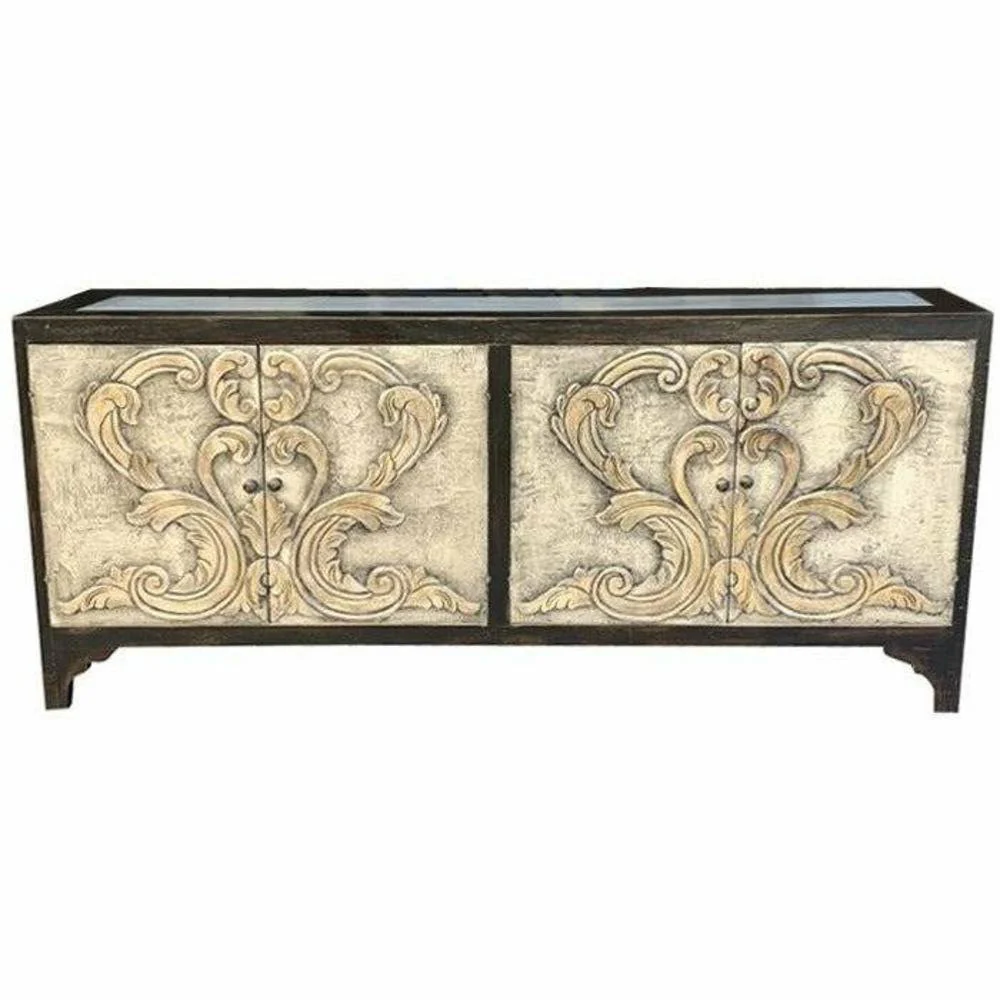 Casa Bonita Peruvian Hand-Painted Carved Wood Dolce Buffet