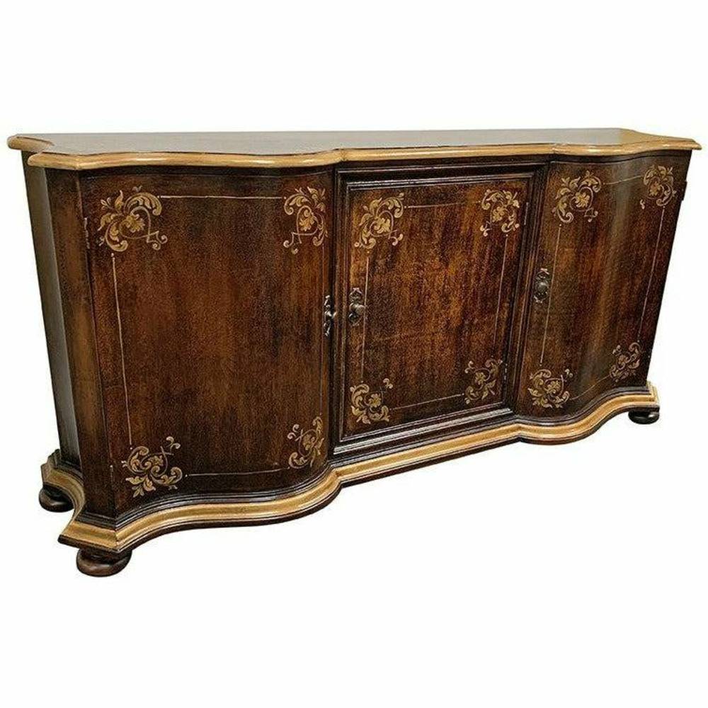 Casa Bonita Peruvian Hand-Painted Carved Wood Enzo Buffet - Image 2