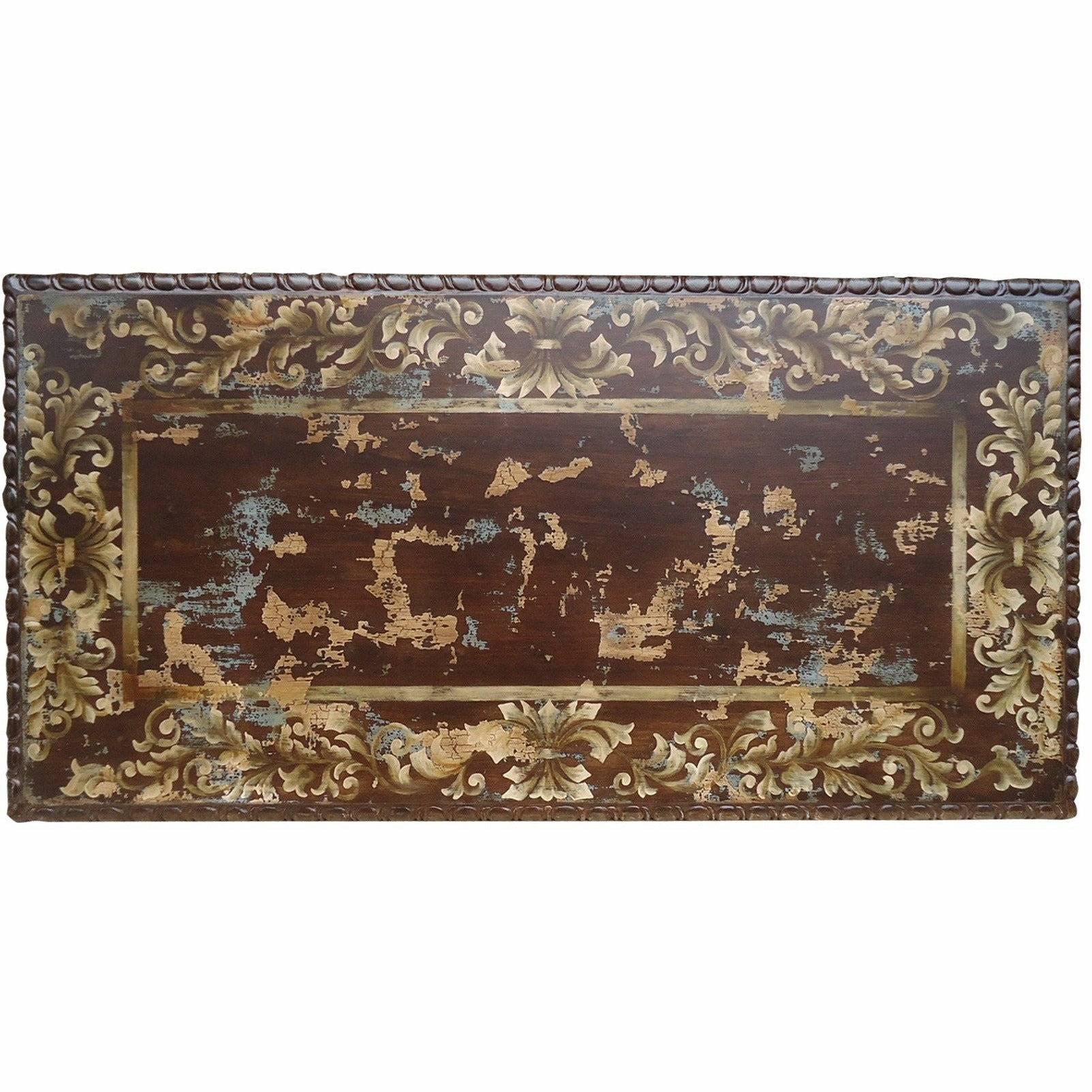 Casa Bonita Peruvian Hand-Painted Carved Wood Madrid Dining Table 8 Foot - Image 2
