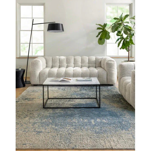 Surya Chambery Modern Ivory Boucle Channeled Sofa - Image 10