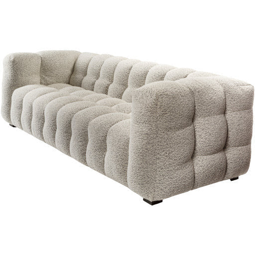 Surya Chambery Modern Ivory Boucle Channeled Sofa - Image 3