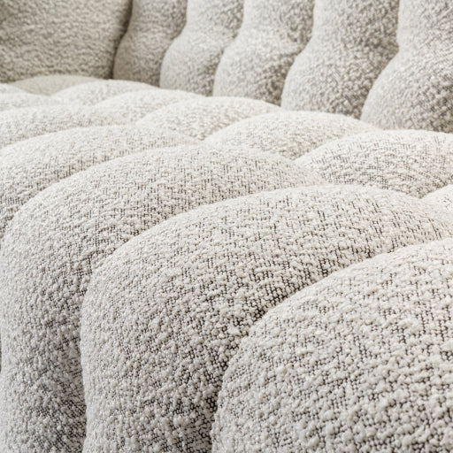 Surya Chambery Modern Ivory Boucle Channeled Sofa - Image 5