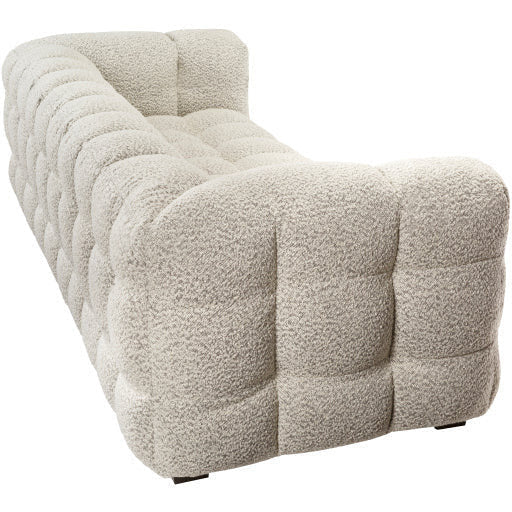 Surya Chambery Modern Ivory Boucle Channeled Sofa - Image 9