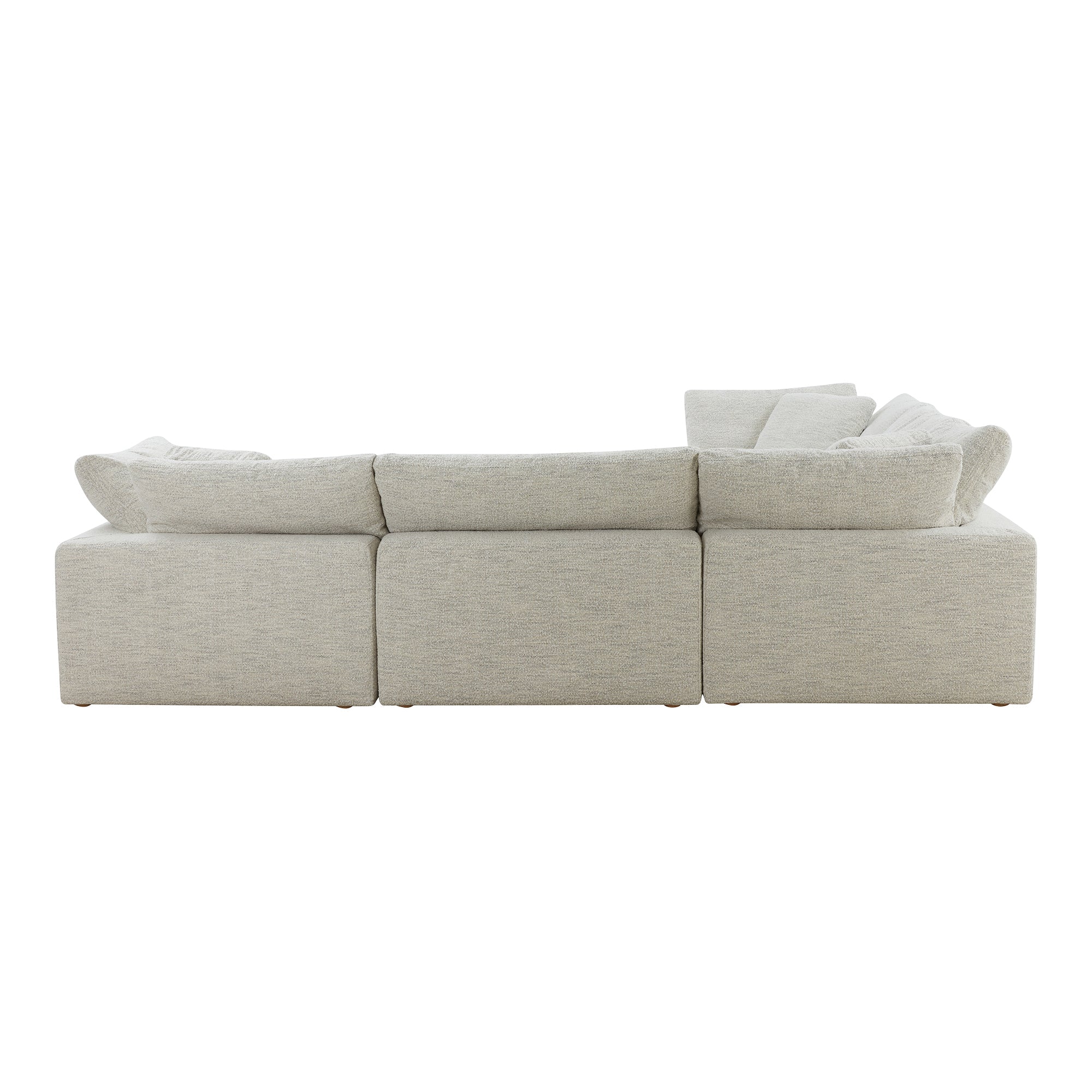 Moe's Home Collection Clay Classic L-Shaped Modular Sectional ~ Coastside Sand Performance Fabric - Image 4
