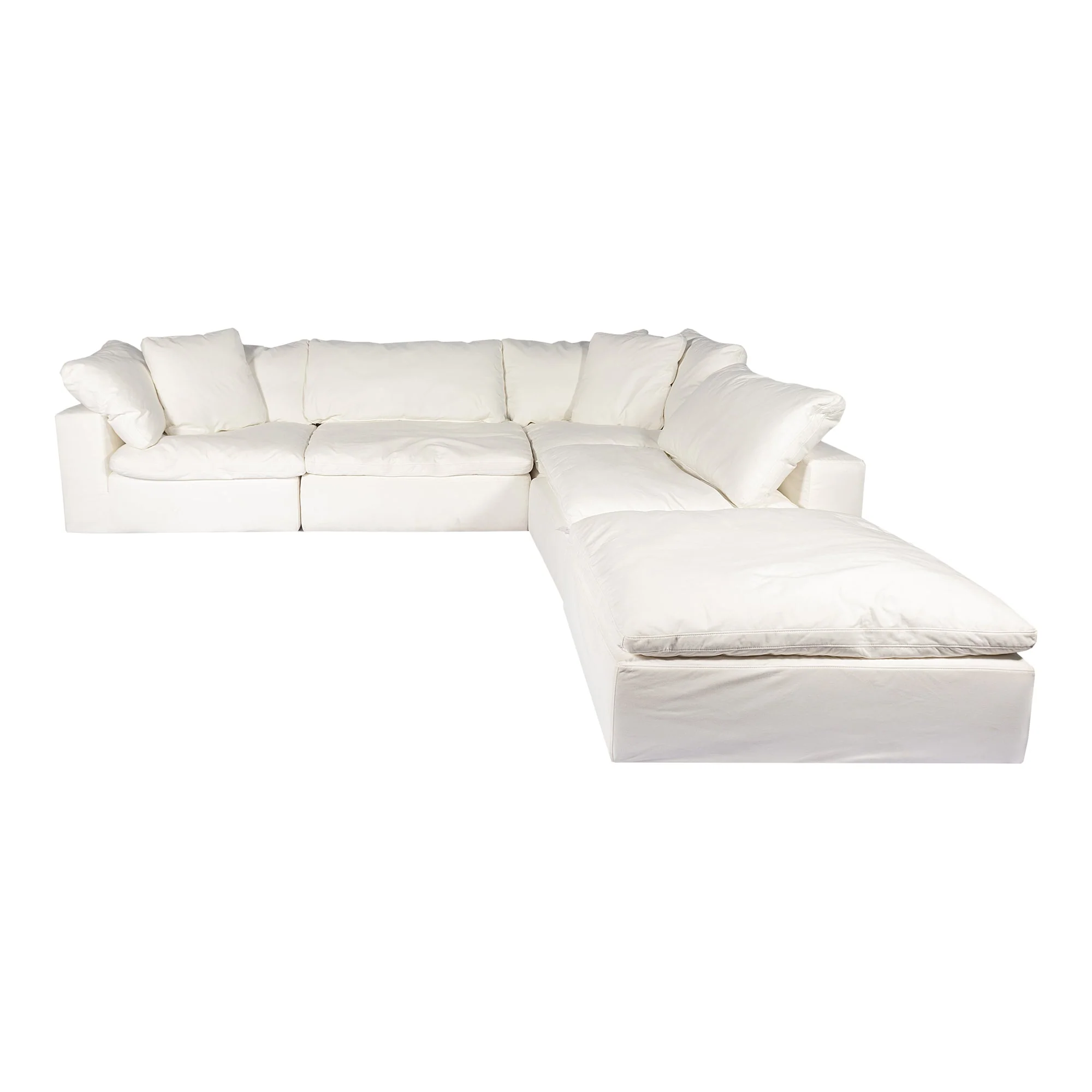 Moe's Home Collection Clay Dream Modular Sectional ~ Cream White LiveSmart Performance Fabric - Image 2