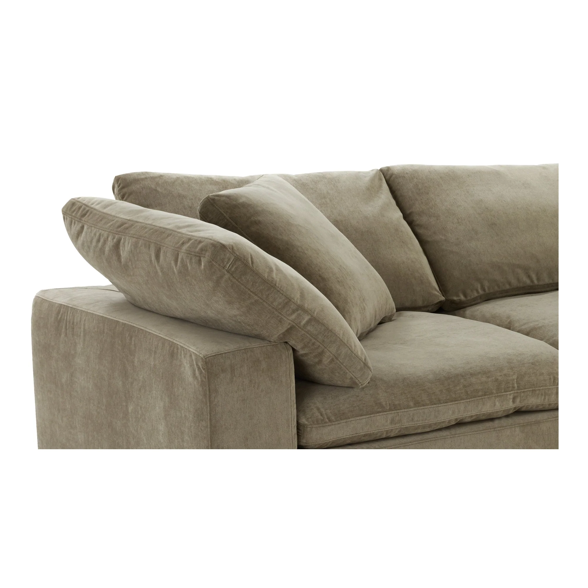 Moe's Home Collection Clay Dream Modular Sectional ~ Desert Sage Green Performance Fabric - Image 6