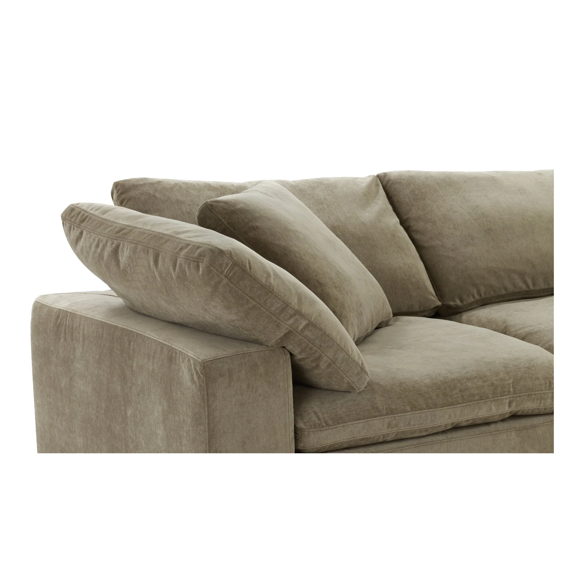 Moe's Home Collection Clay Lounge Modular Sectional ~ Desert Sage Green Performance Fabric - Image 6
