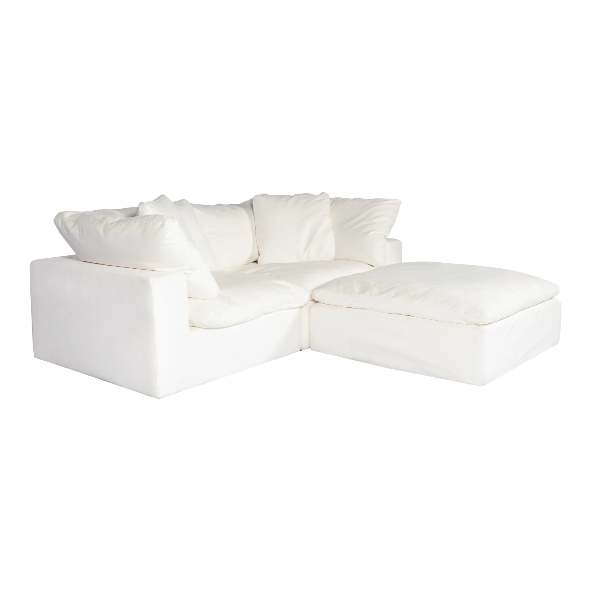 Moe's Home Collection Clay Nook Modular Sectional ~ Cream White LiveSmart Performance Fabric - Image 2