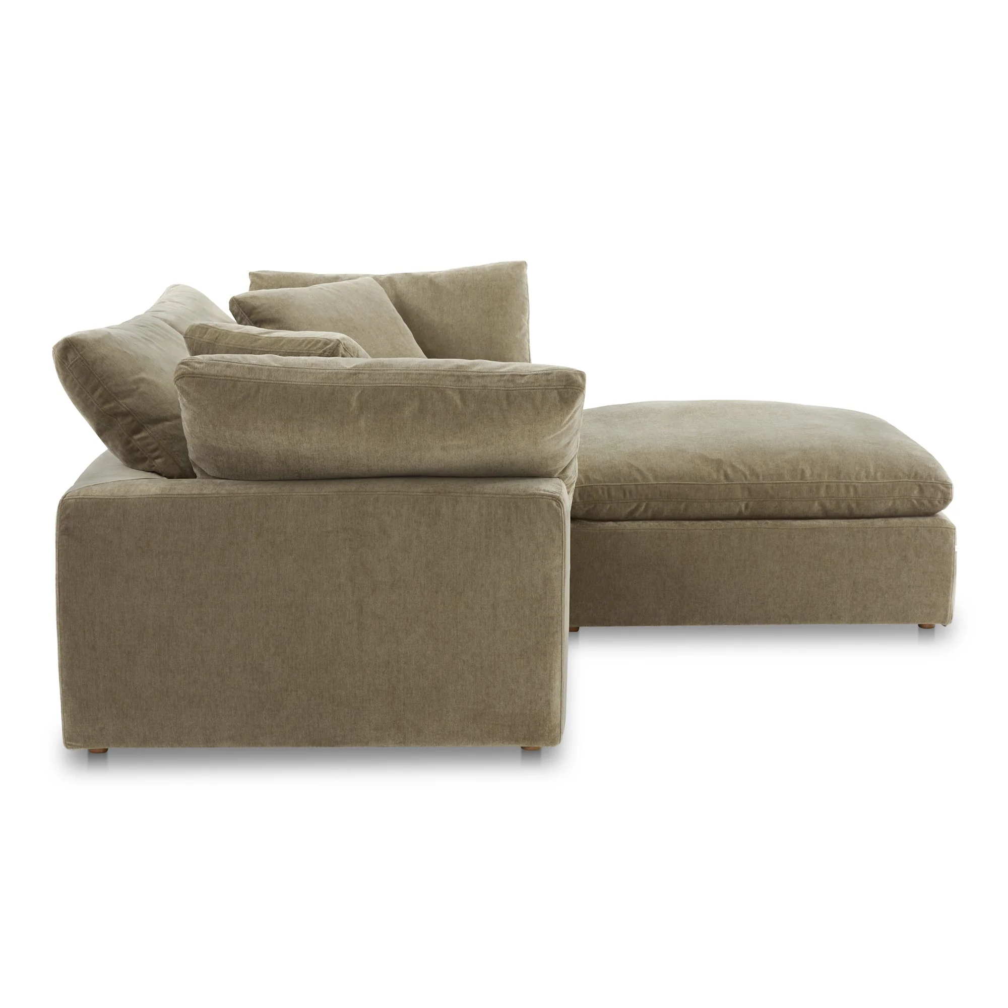 Moe's Home Collection Clay Nook Modular Sectional ~ Desert Sage Green Performance Fabric - Image 3