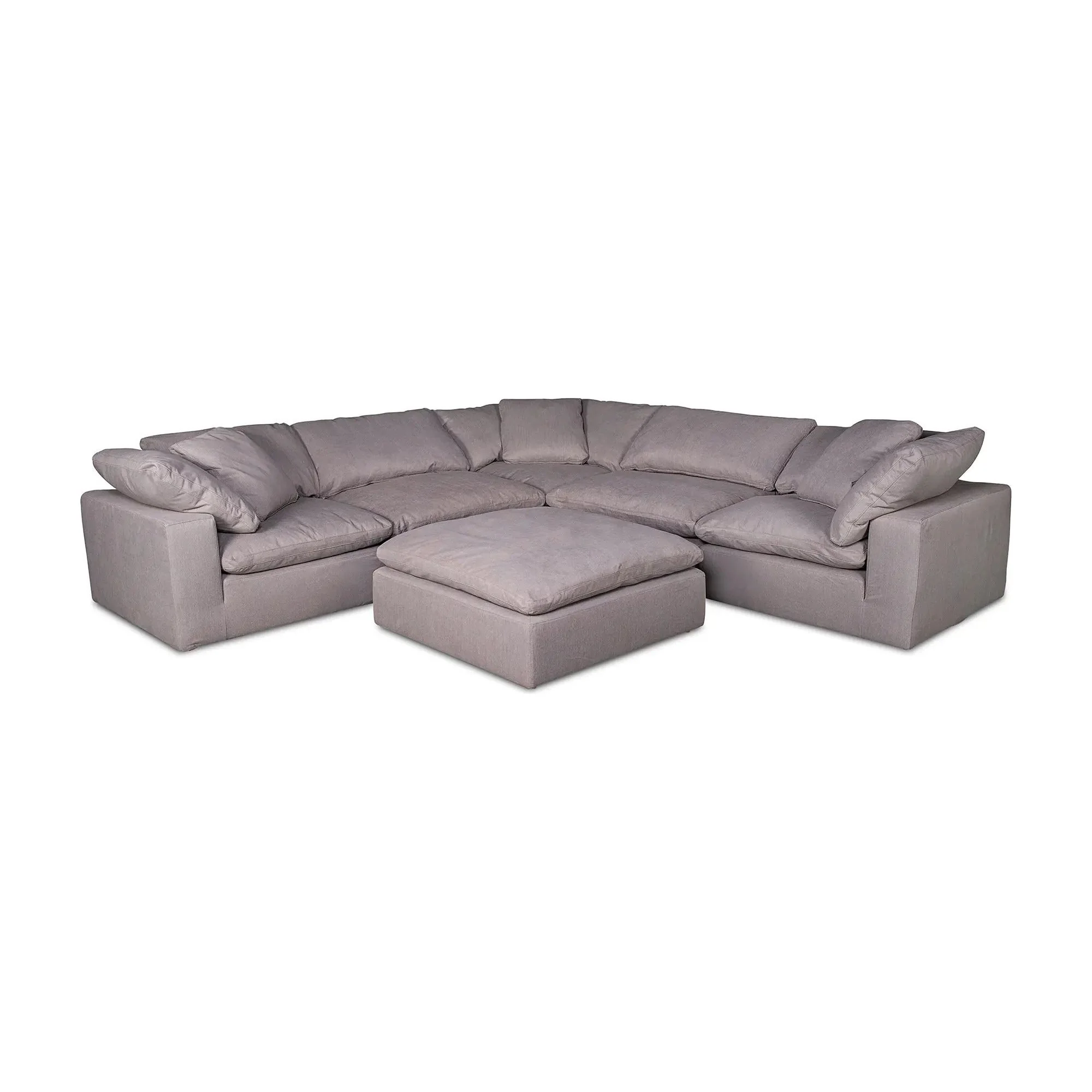 Moe’s Home Clay Light Grey Ottoman - Image 8