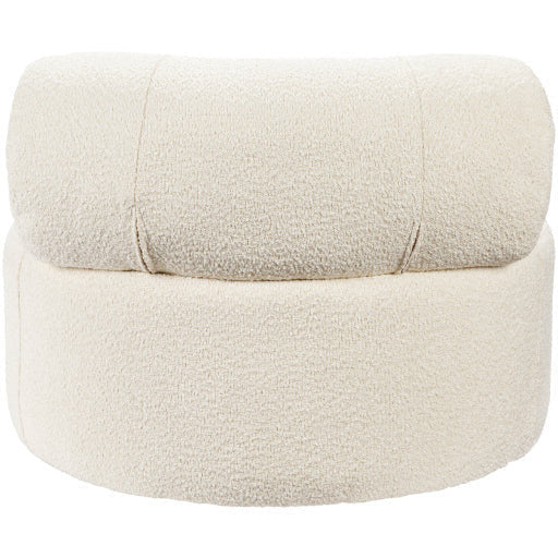 Surya Clermont Modern Cream Boucle Swivel Chair - Image 9