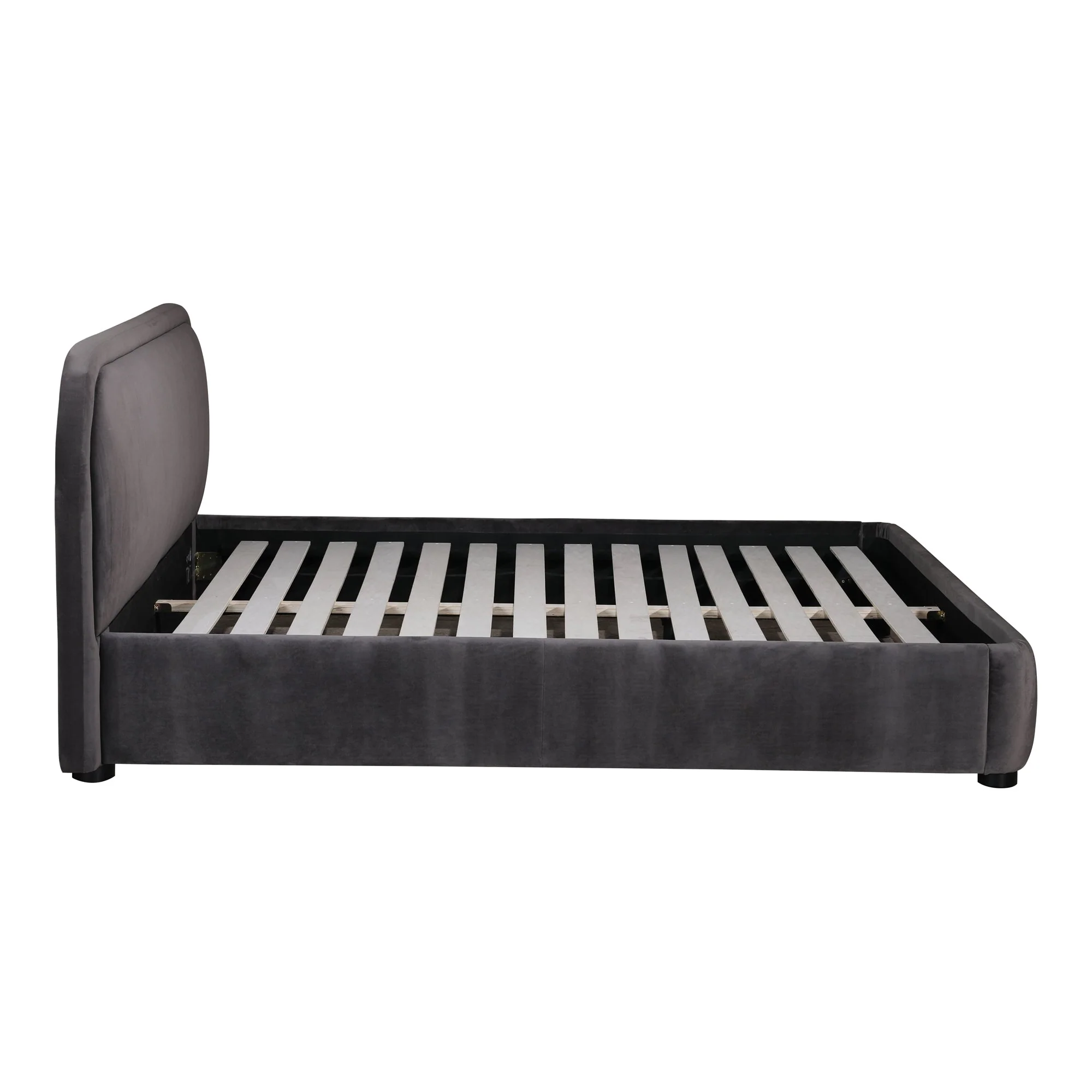 Moe's Home Collection Colin Dark Grey Boucle Upholstered King Size Bed - Image 6