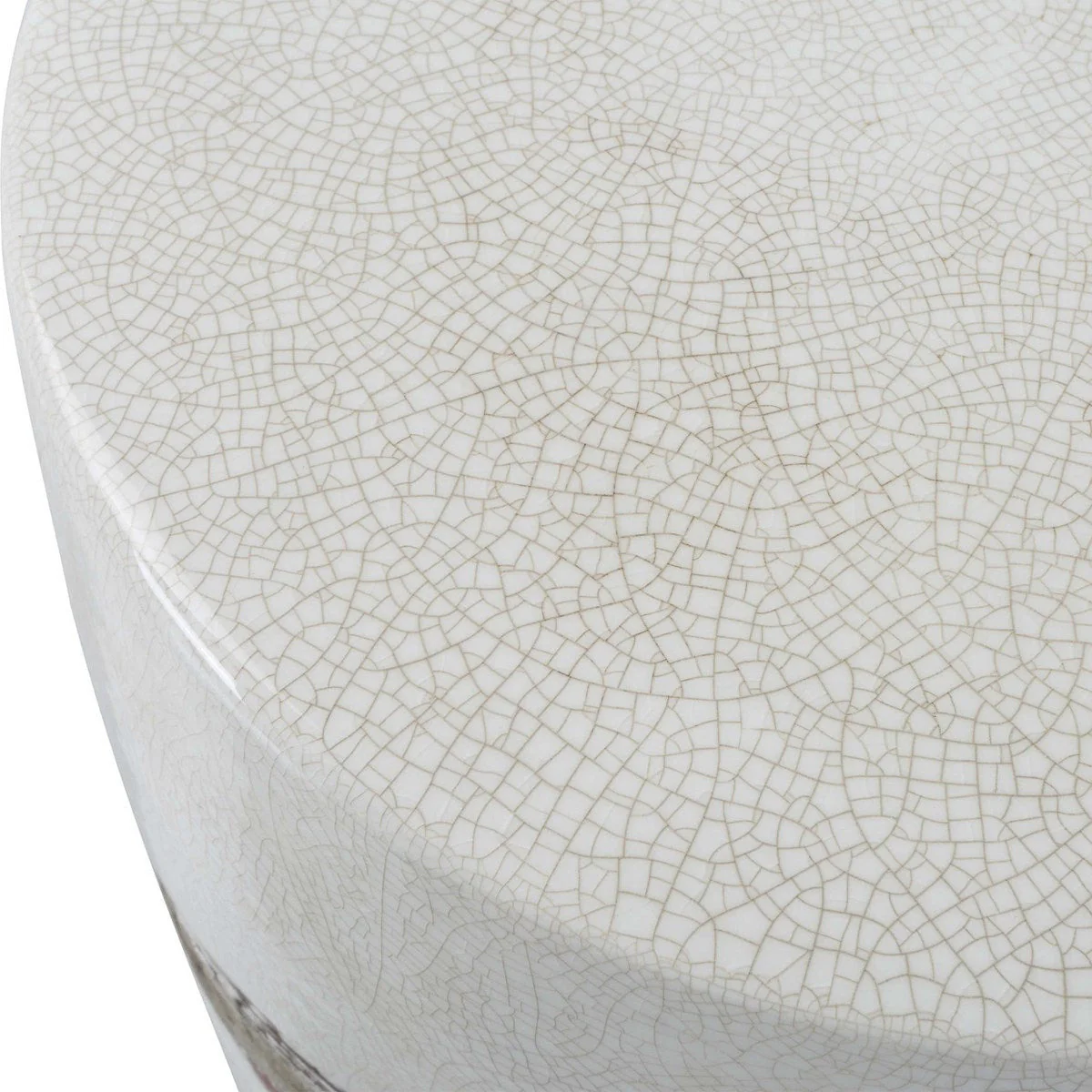 Uttermost Comanche Off White Crackle Glaze Ceramic Garden Stool Indoor or Outdoor Use - Image 4