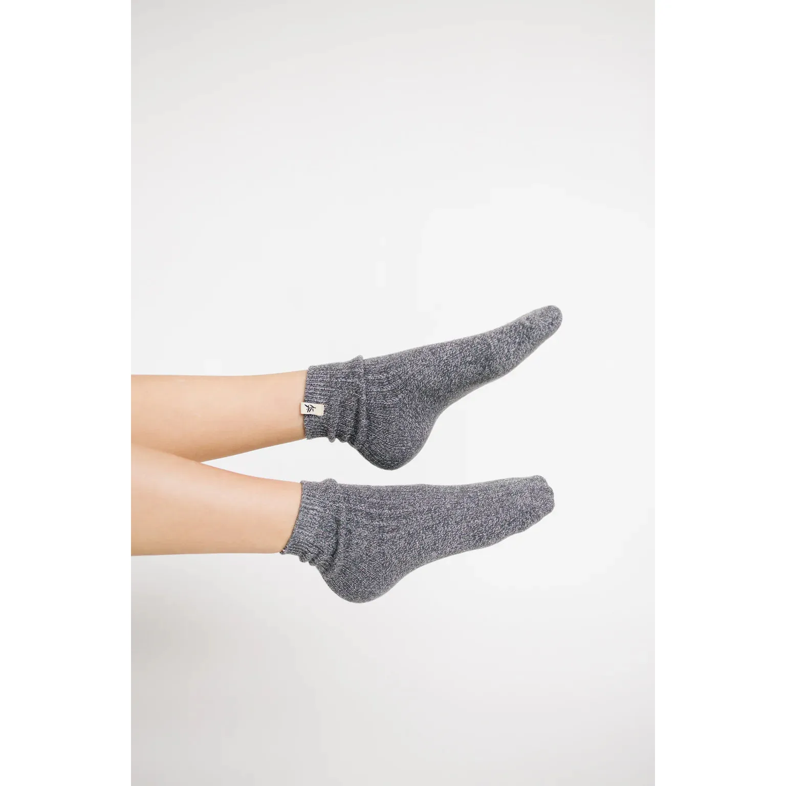Cozy Earth The Plush Modern Crew Sock ~ Set of 3 Socks Black, Slate Grey and Cloud - Image 2