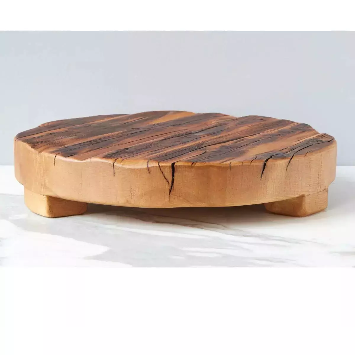 etúHOME Classic Large Round Reclaimed Wood Trivet ~ IN-STORE PURCHASE ONLY - Image 4