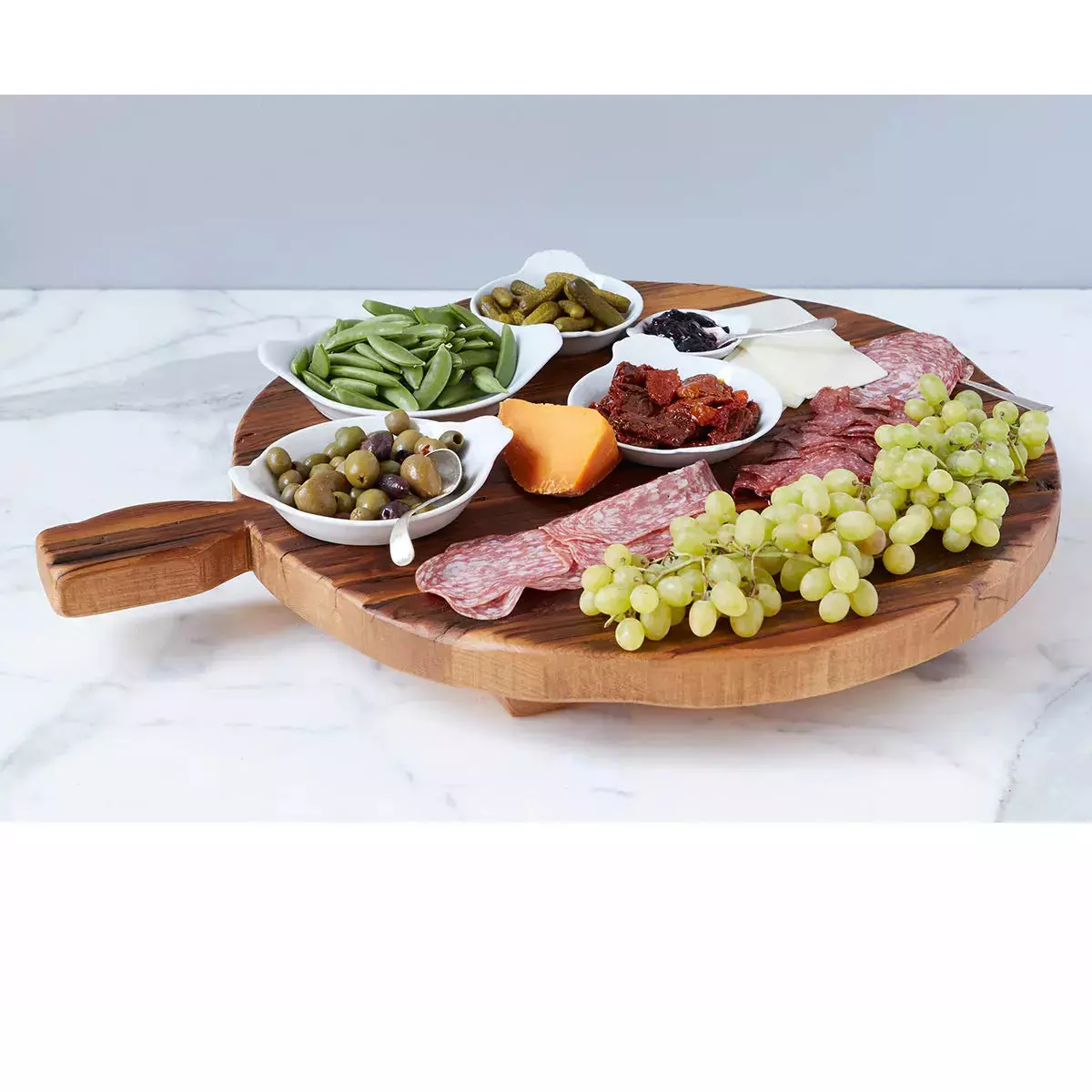 etúHOME Classic Oversized Round Footed Reclaimed Wood Serving Board ~ IN-STORE PURCHASE ONLY - Image 4