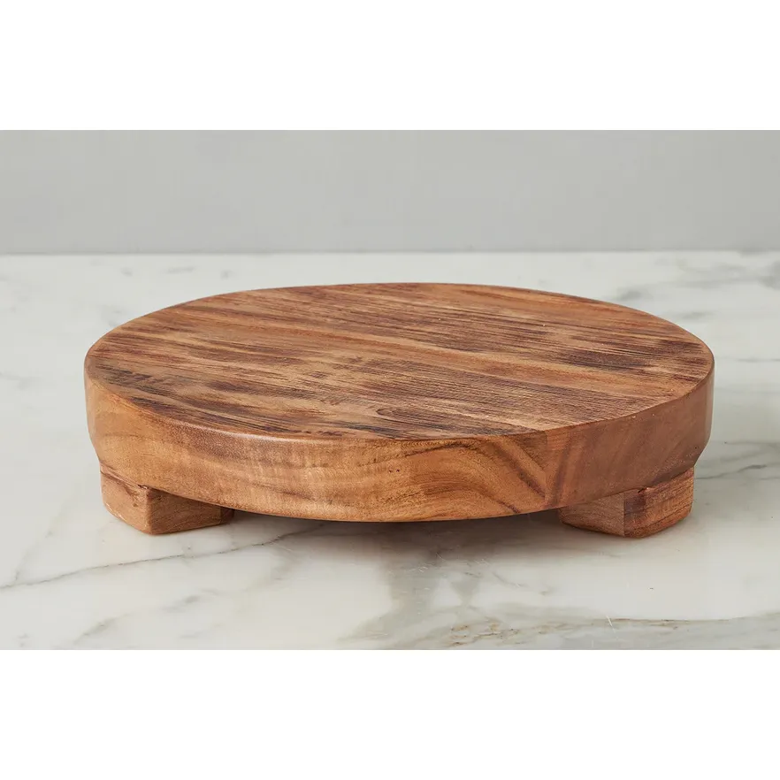 etúHOME Classic Medium Round Reclaimed Acacia Trivet Riser ~ IN-STORE PURCHASE ONLY