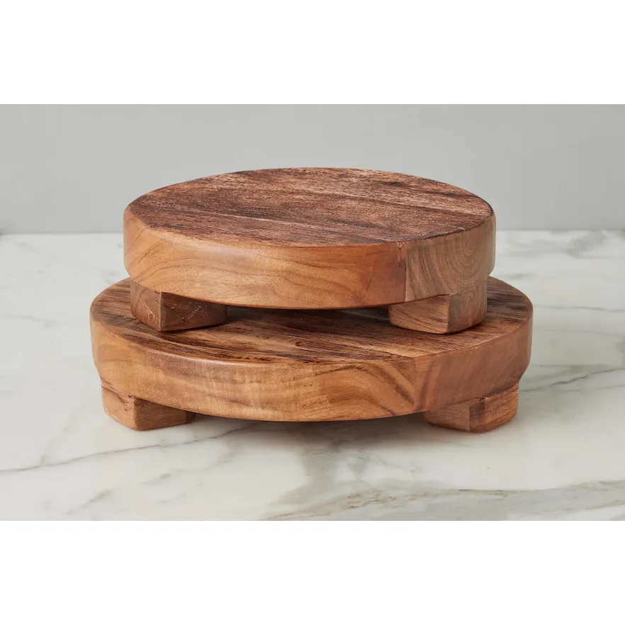 etúHOME Classic Medium Round Reclaimed Acacia Trivet Riser ~ IN-STORE PURCHASE ONLY - Image 7