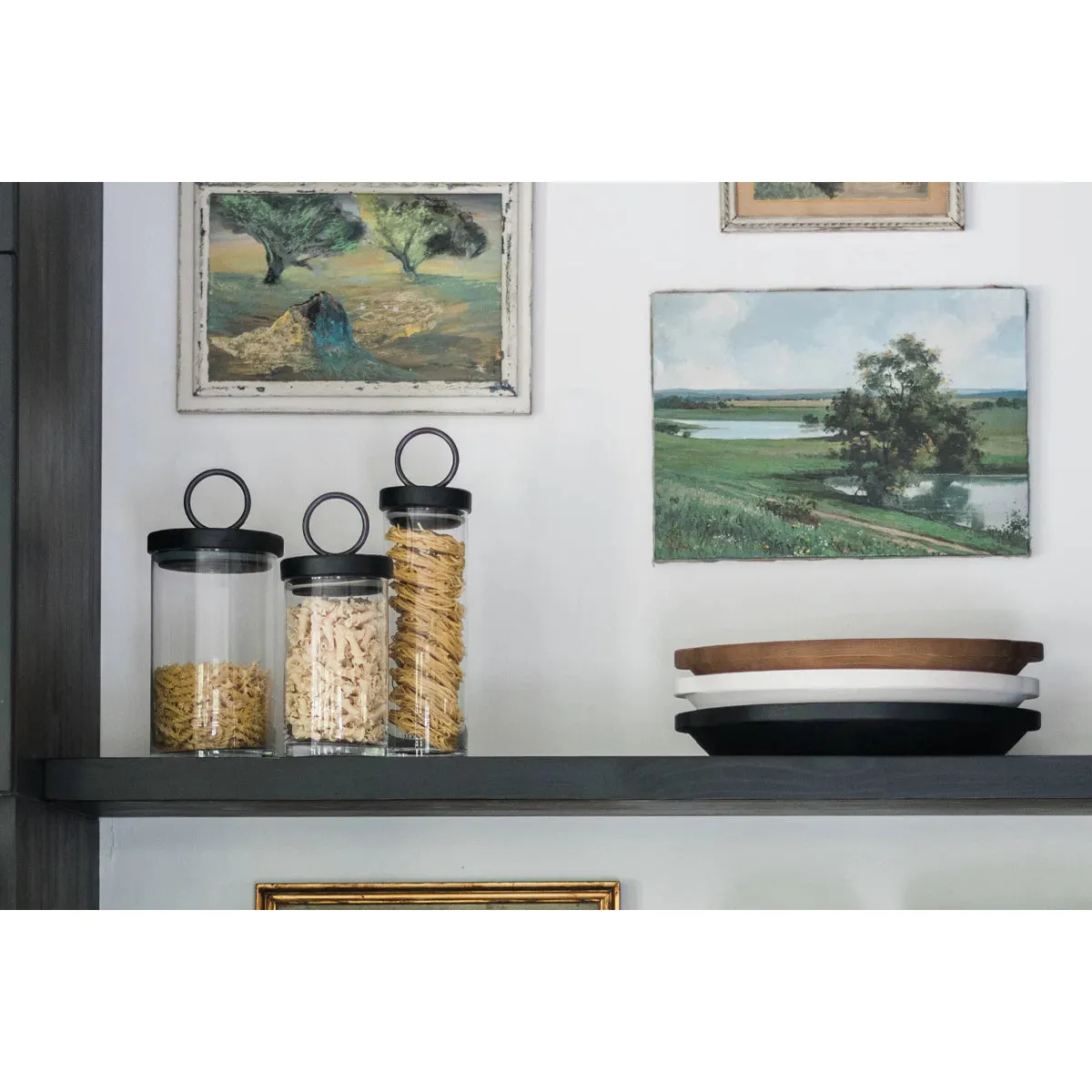 etúHOME Black Ring Top Set of 3 Glass Canisters ~ IN-STORE PURCHASE ONLY - Image 7