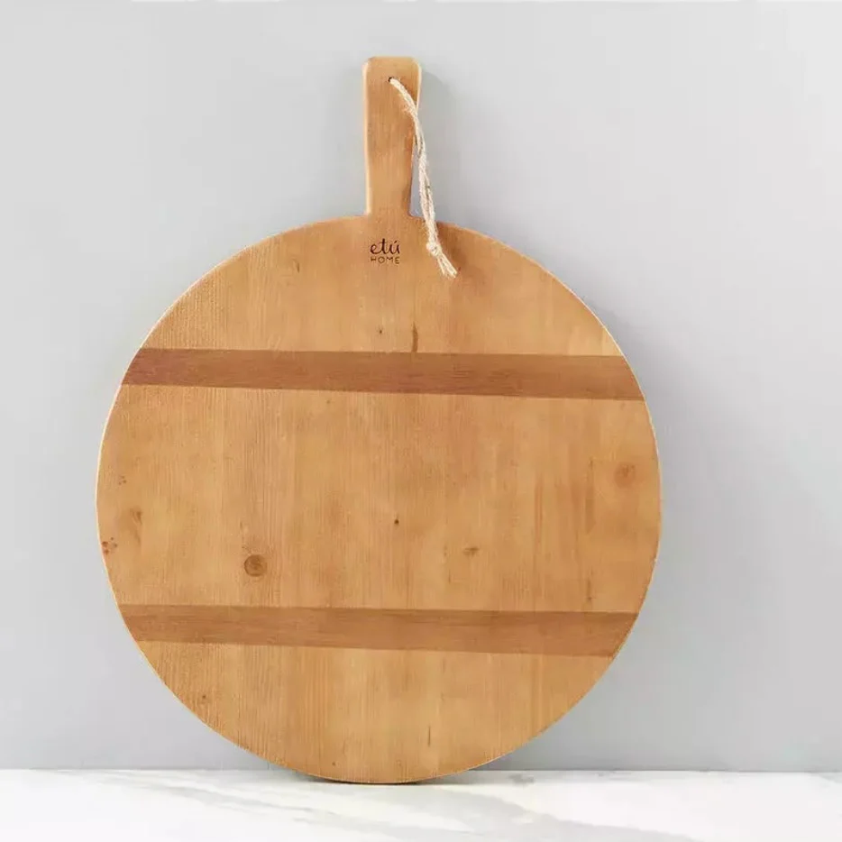 etúHOME Round Pine Medium Charcuterie Board ~ IN-STORE PURCHASE ONLY