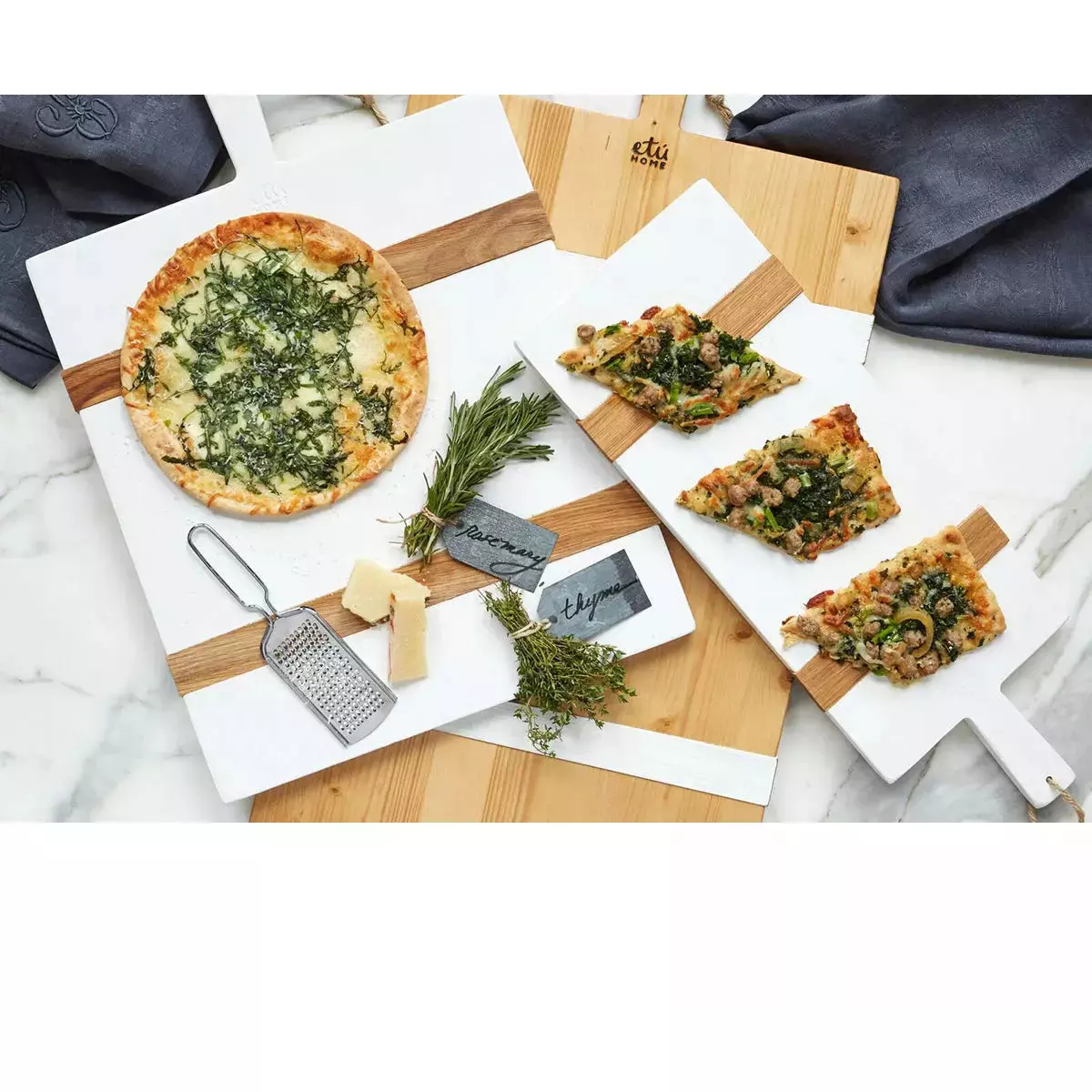 etúHOME White Rectangle Mod Small Charcuterie Board ~ IN-STORE PURCHASE ONLY - Image 4