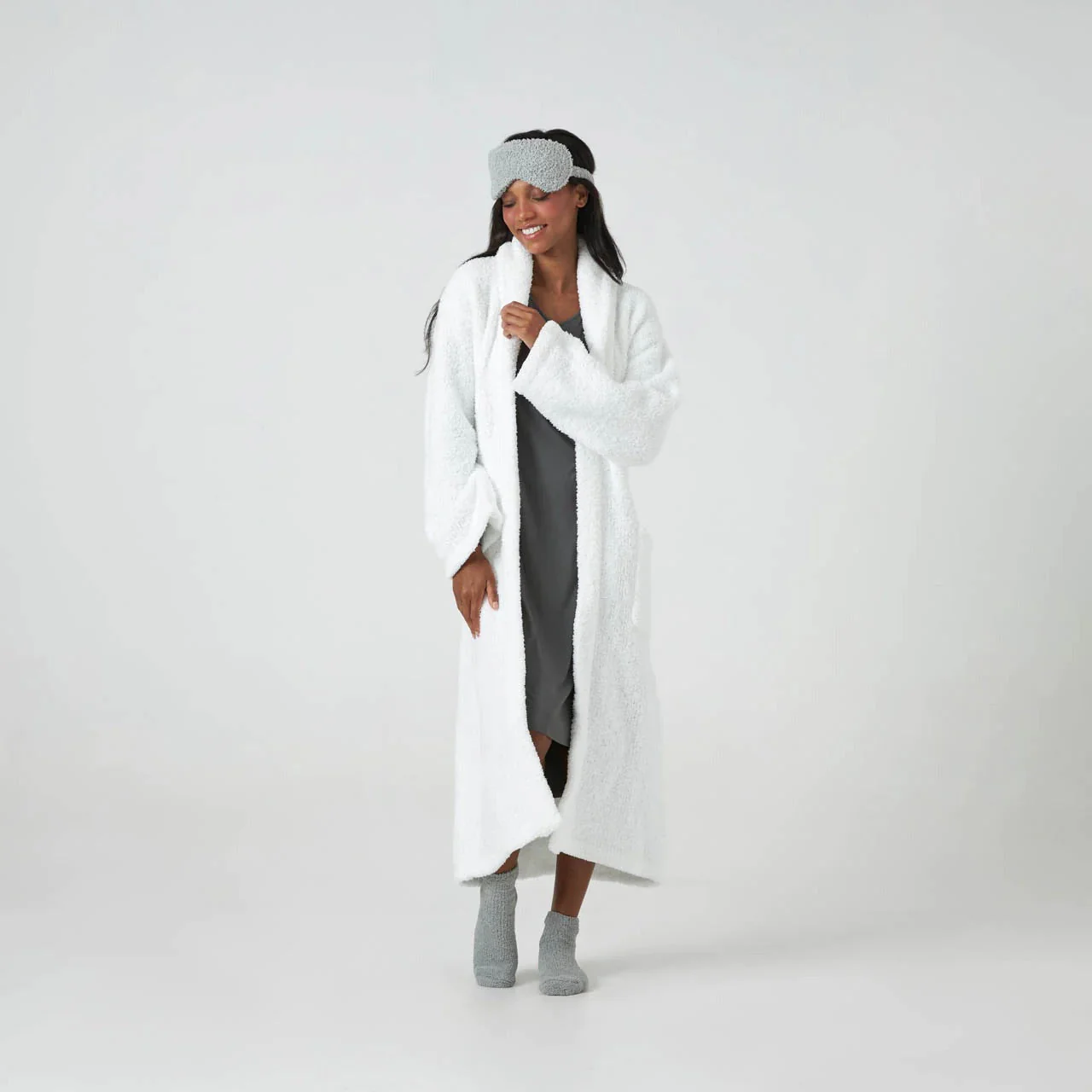Kashwere Ultra Plush White Signature Shawl Collar Robe ~ Small / Medium - Image 4