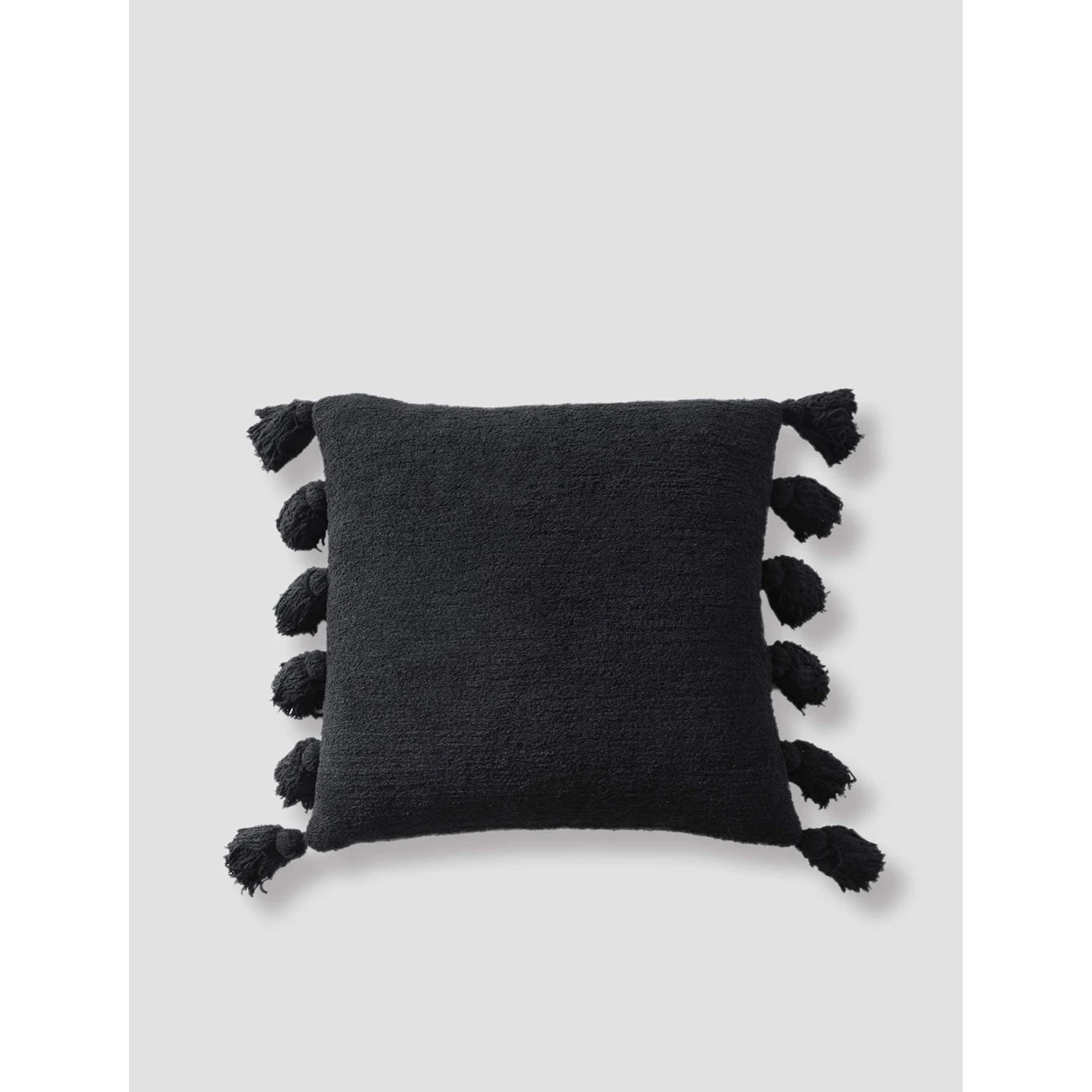 Sunday Citizen Black Pom Pom Throw Pillow 20x20