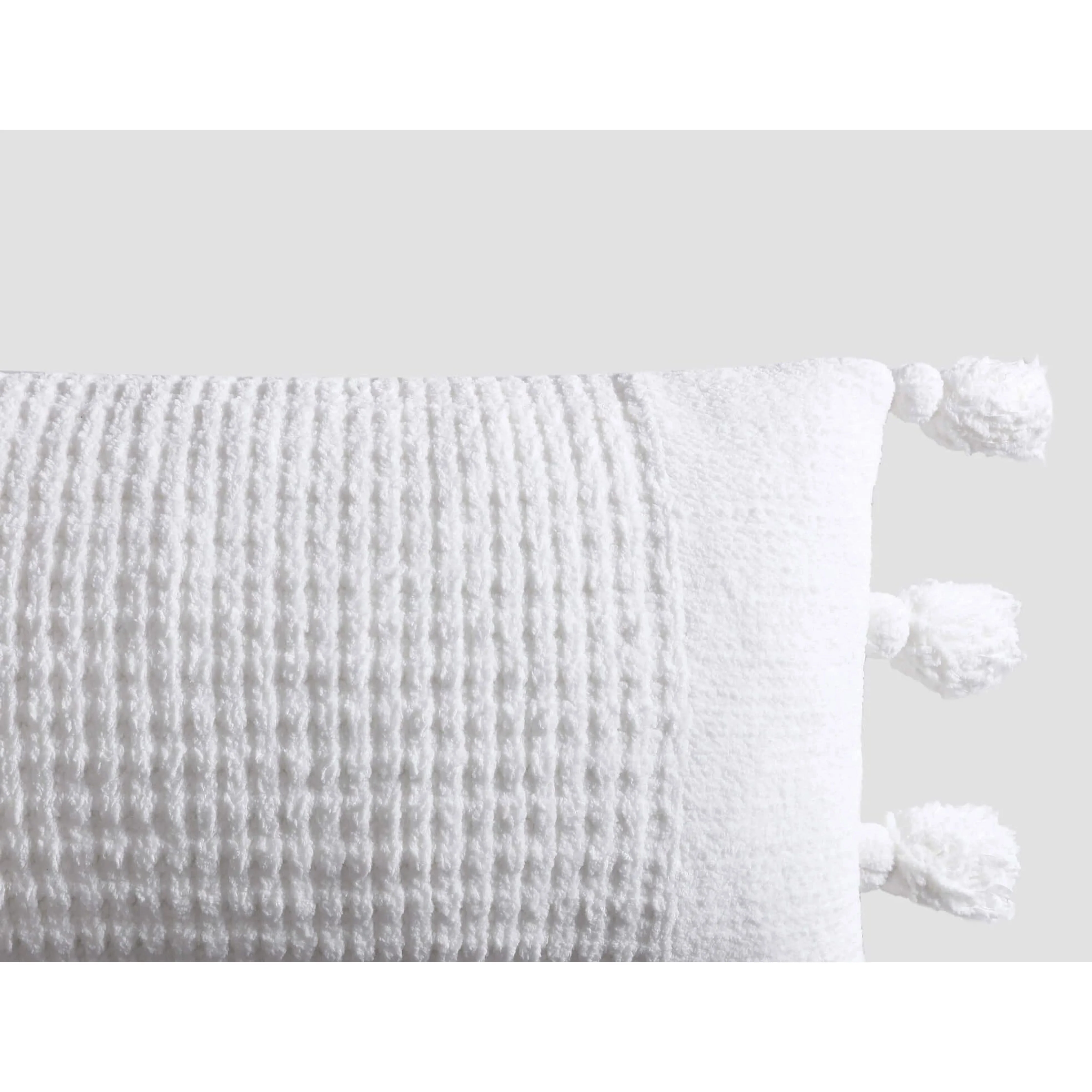 Sunday Citizen Off White Braided Pom Pom Lumbar Pillow 36 x 14 - Image 2