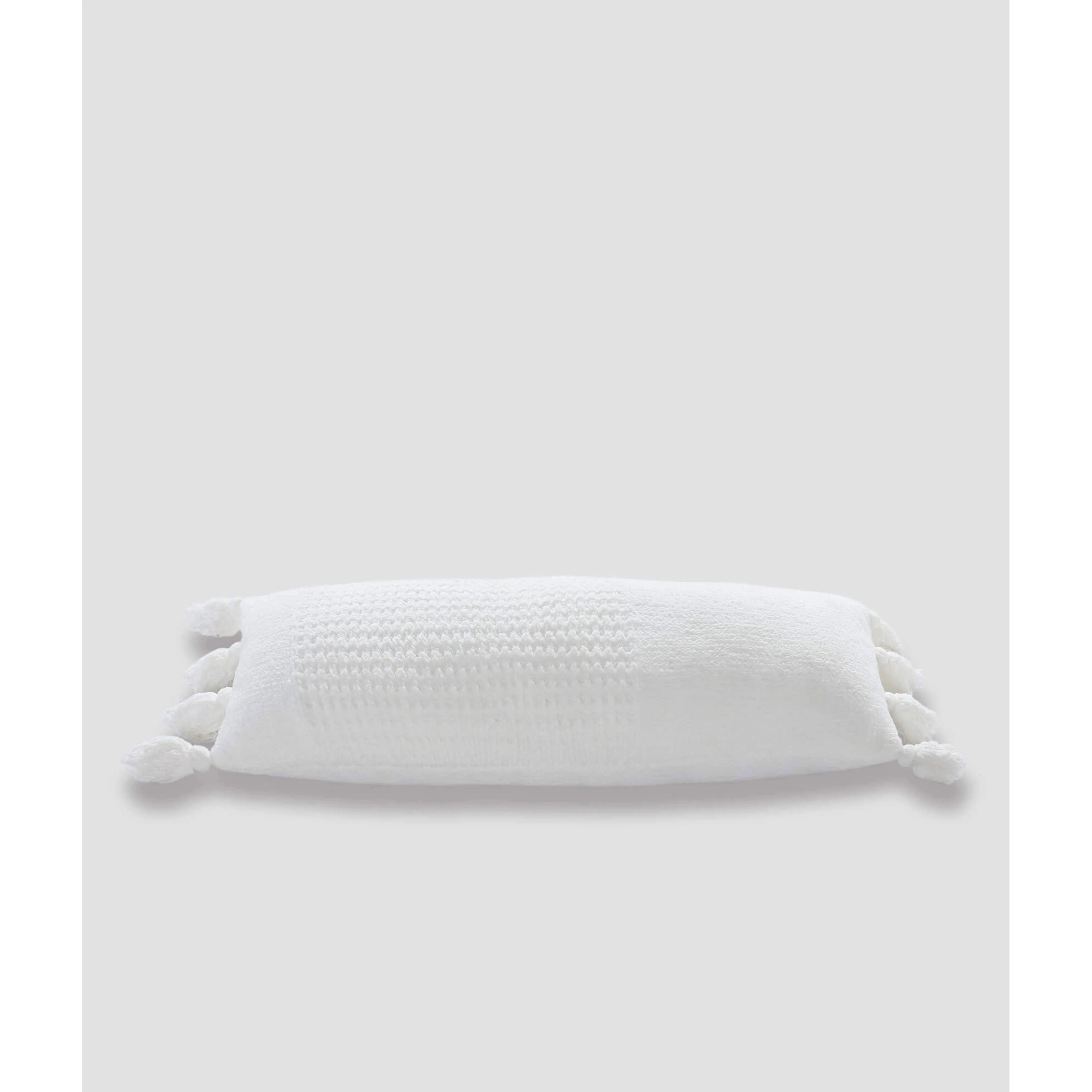Sunday Citizen Off White Braided Pom Pom Lumbar Pillow 36 x 14 - Image 3