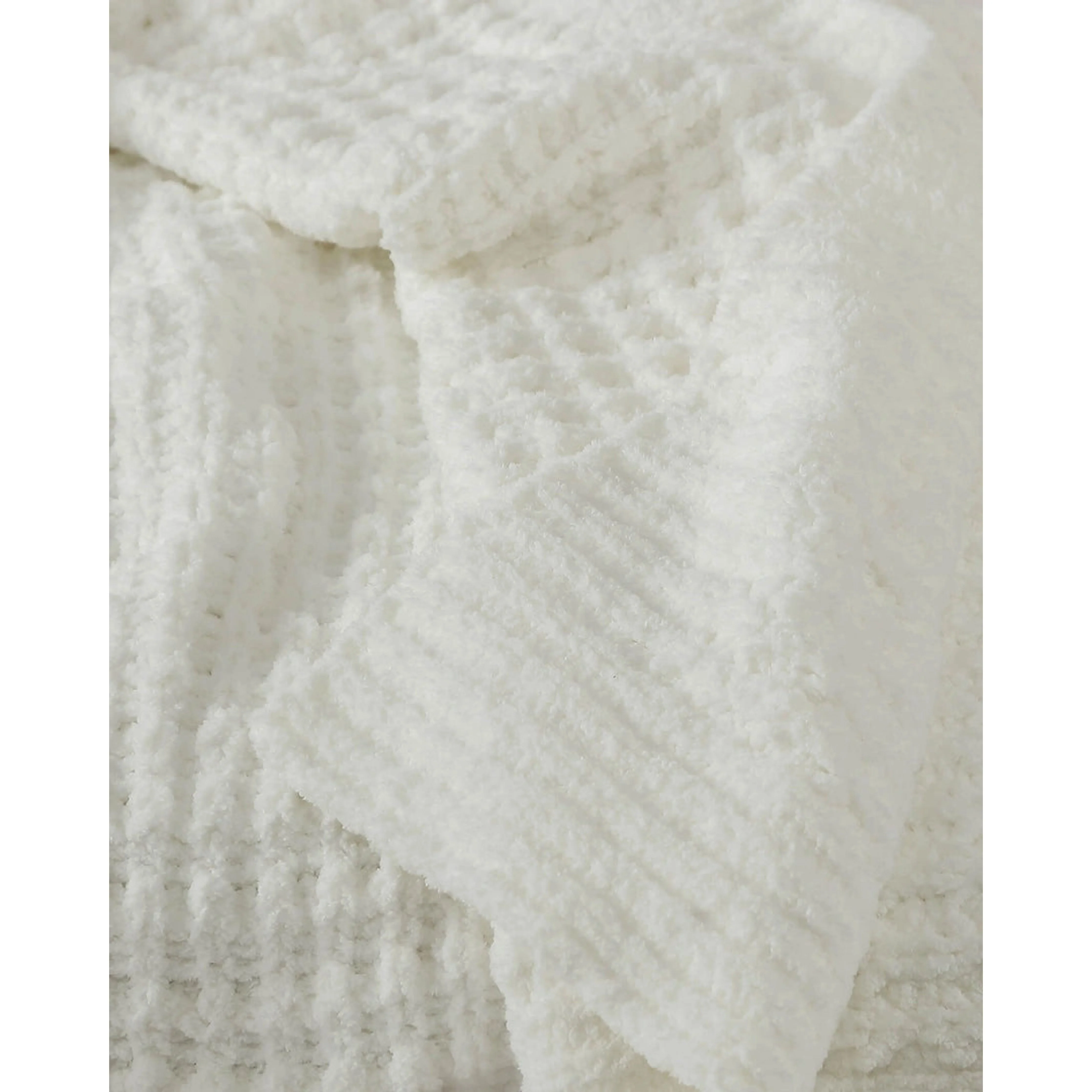 Sunday Citizen Waffle Lightweight Off White Throw - Image 2