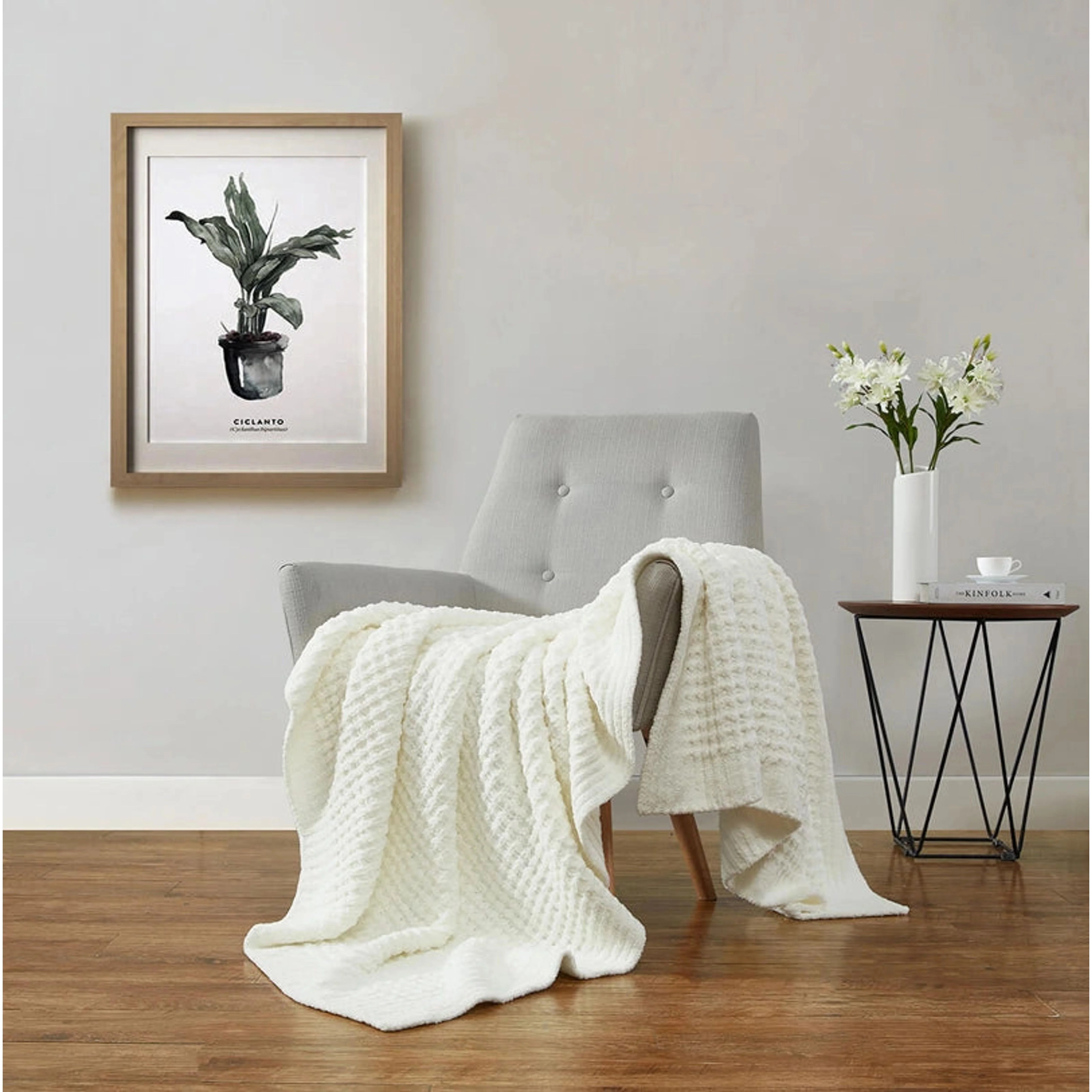 Sunday Citizen Waffle Lightweight Off White Throw - Image 3