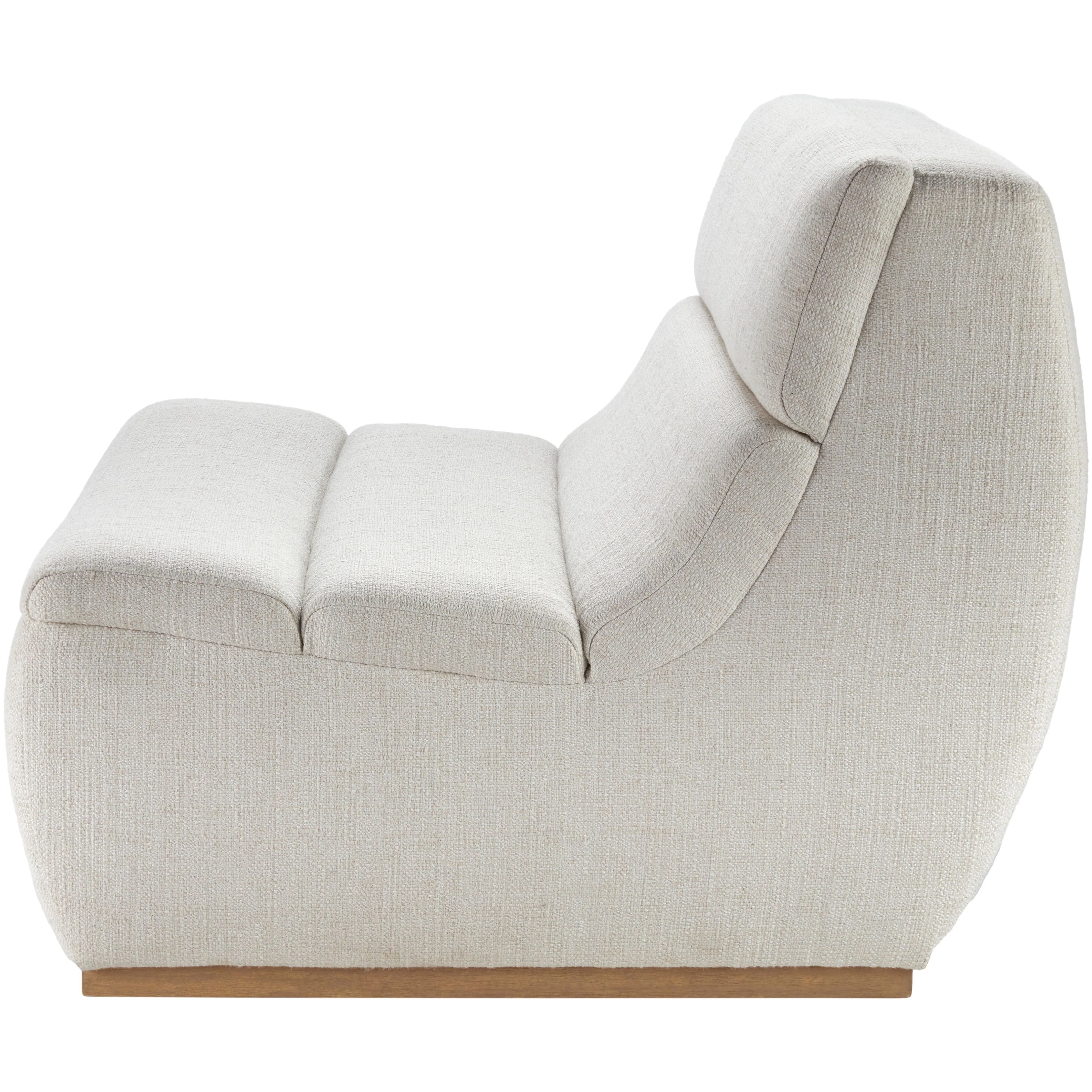 Surya Barber Modern Lounger Chair With Wood Base - Image 7
