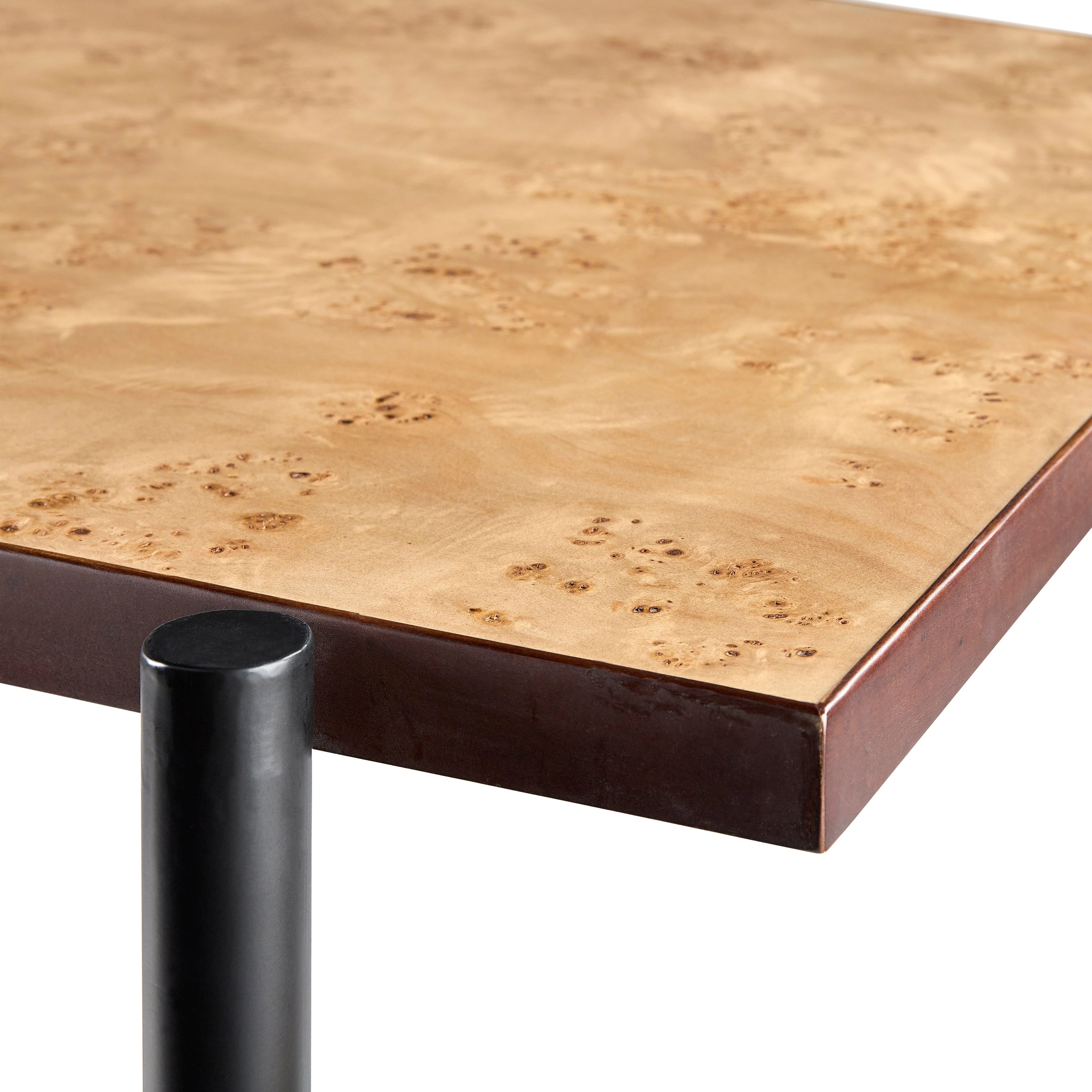 Surya Judith Modern Mango Wood Dining Table With Black Metal Base - Image 3