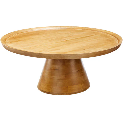Surya Amira Modern Natural Mango Wood Round Coffee Table AMIR-001 - Image 2