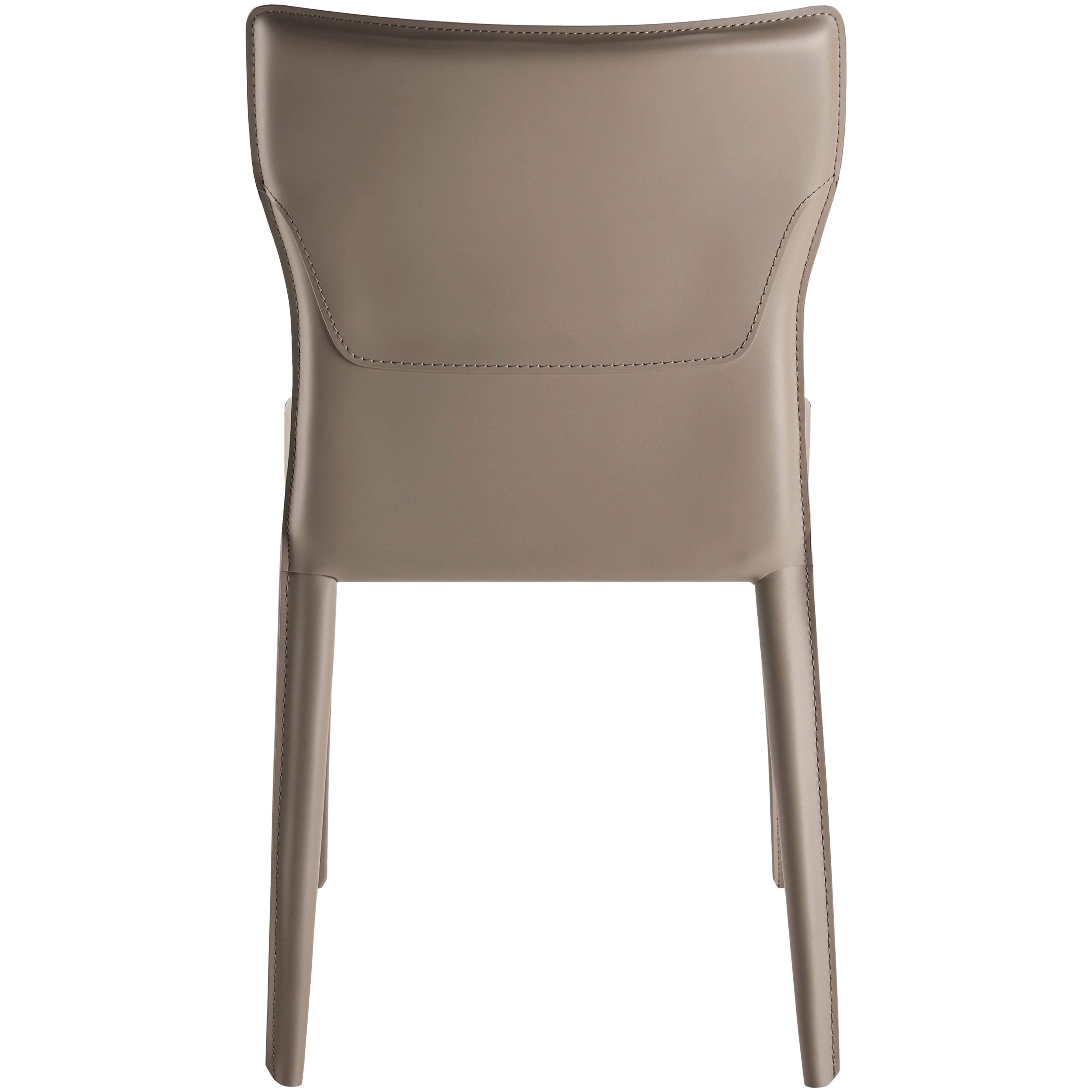 Surya Eric Modern Khaki Faux Leather Set of 2 Dining Chairs - Image 5