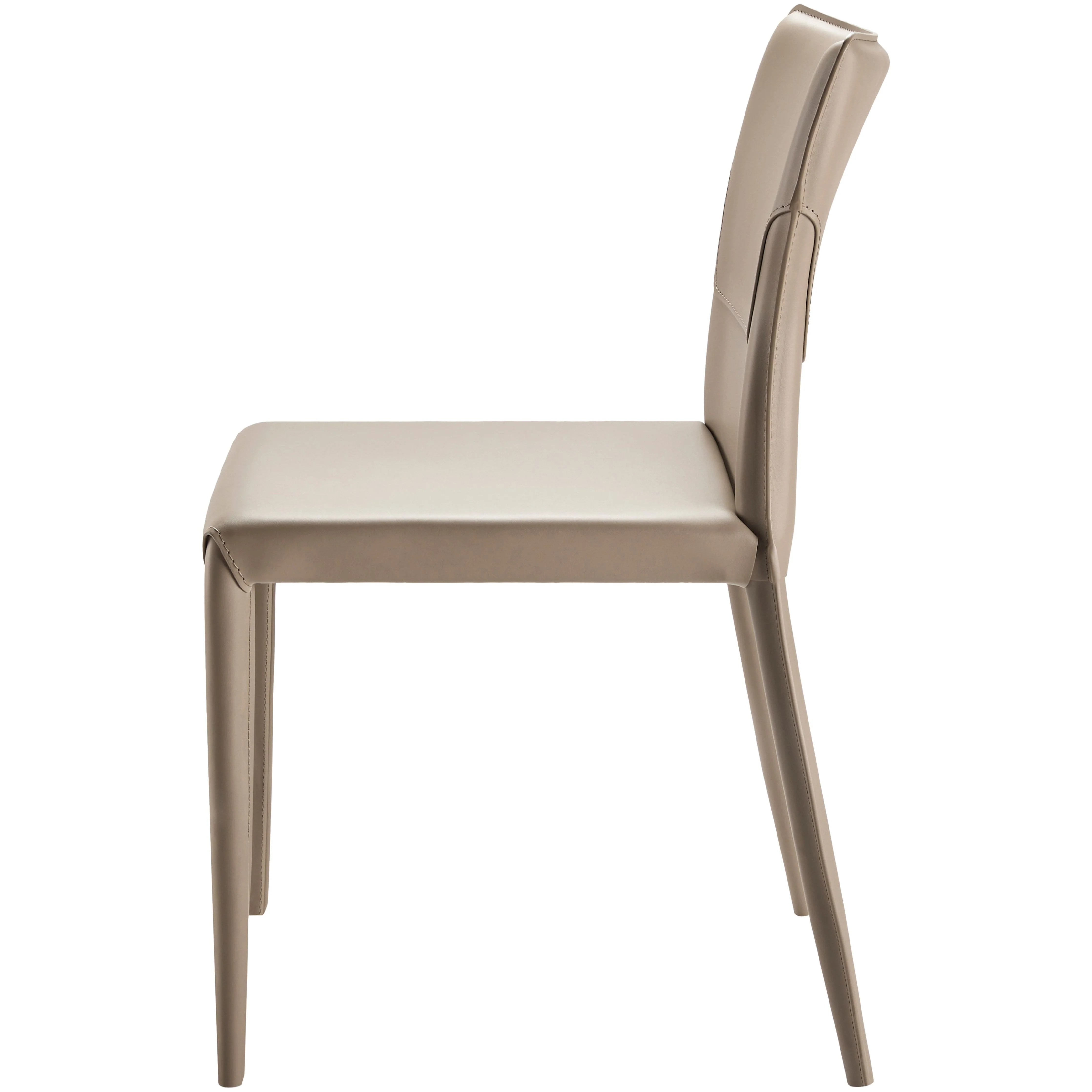Surya Eric Modern Khaki Faux Leather Set of 2 Dining Chairs - Image 7