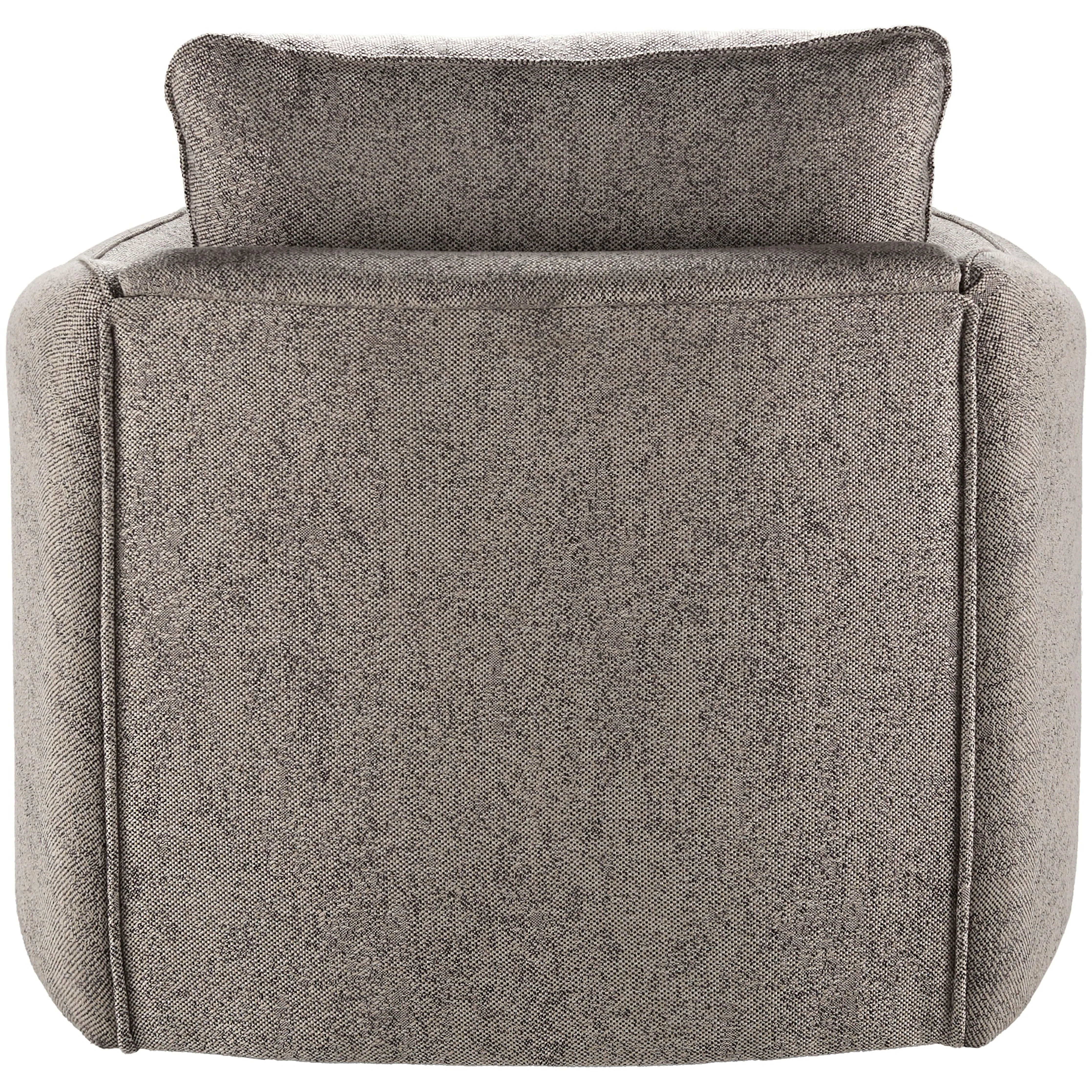 Surya Kelli Modern Charcoal Gray Swivel Chair - Image 2