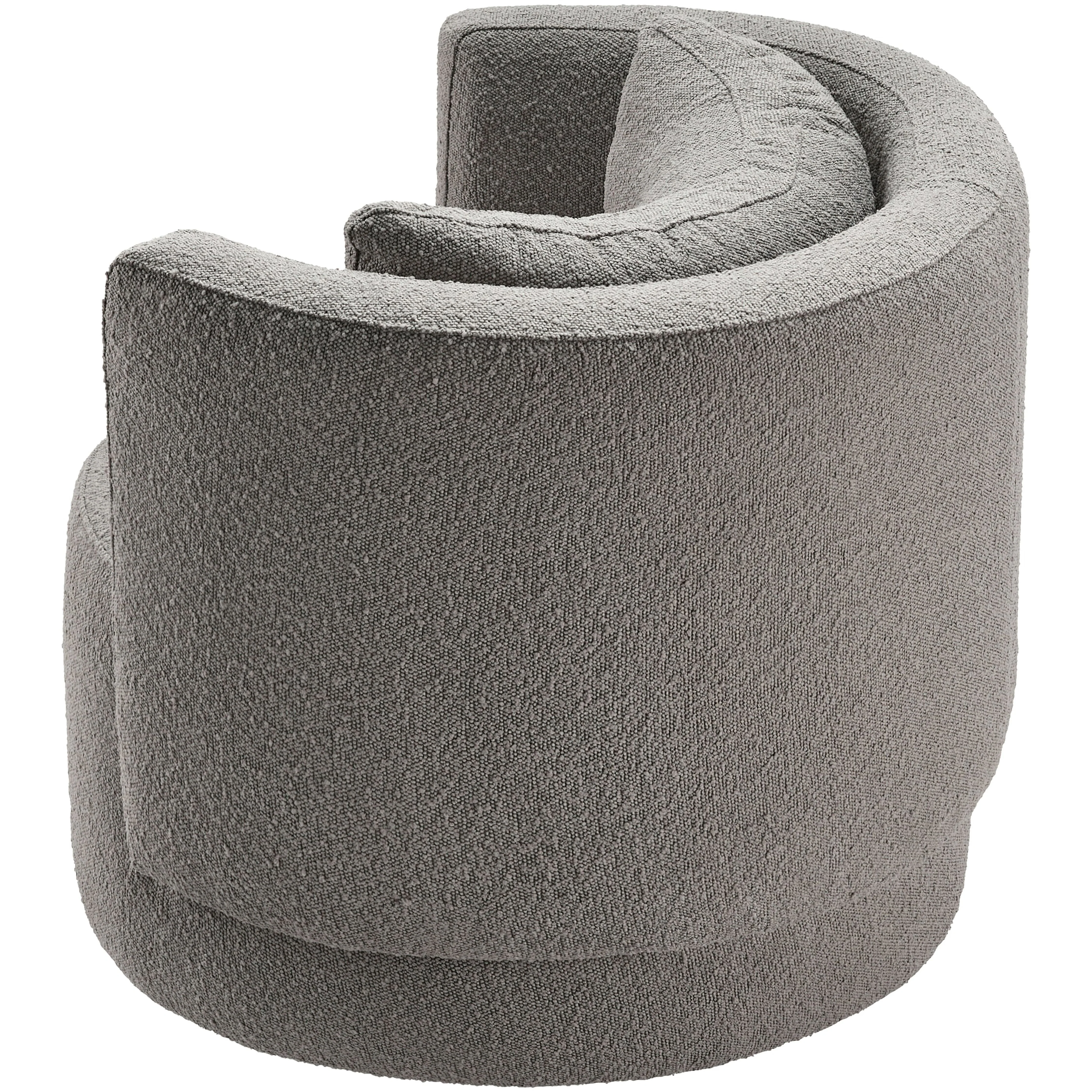 Surya Bingham Modern Charcoal Gray Swivel Chair - Image 3
