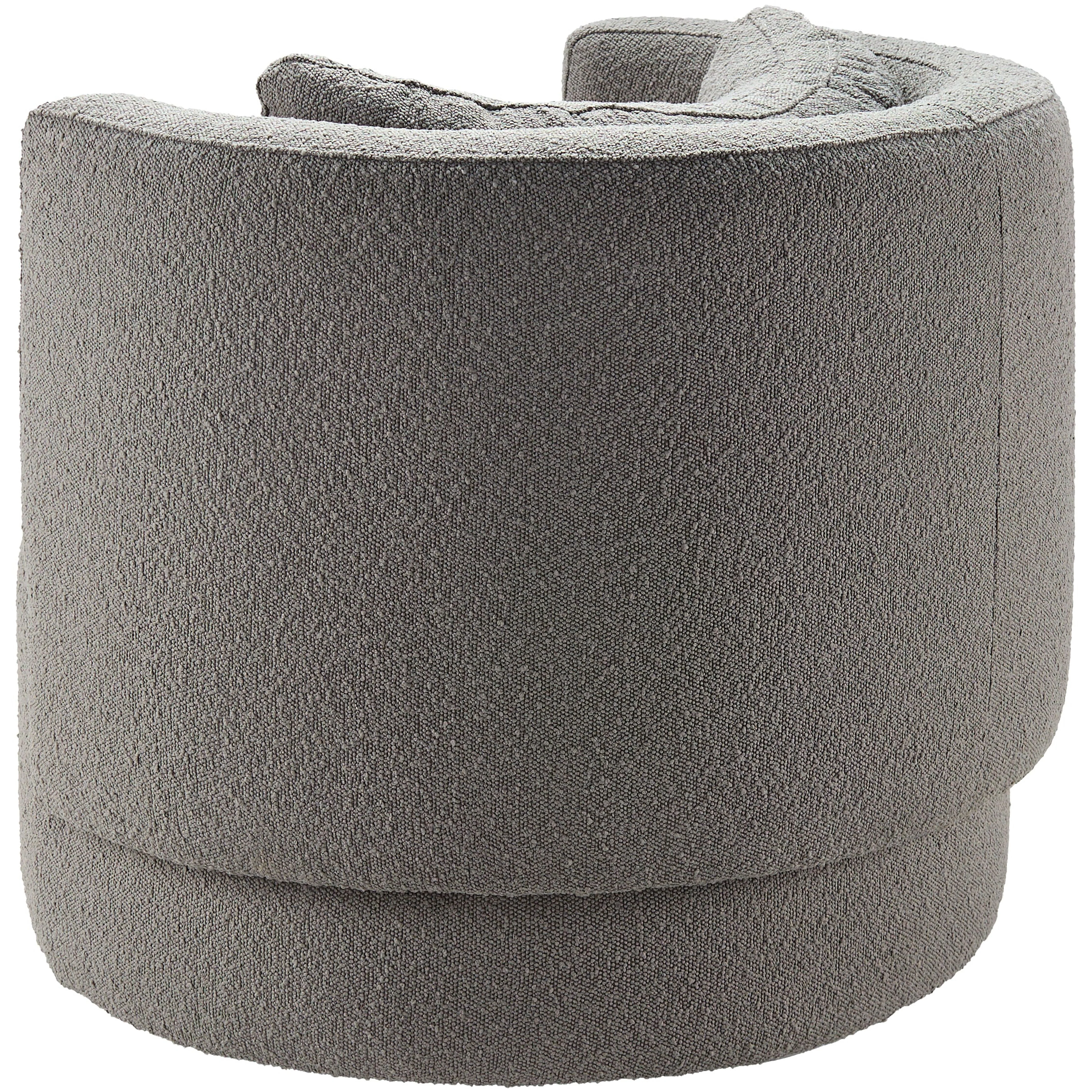 Surya Bingham Modern Charcoal Gray Swivel Chair - Image 5