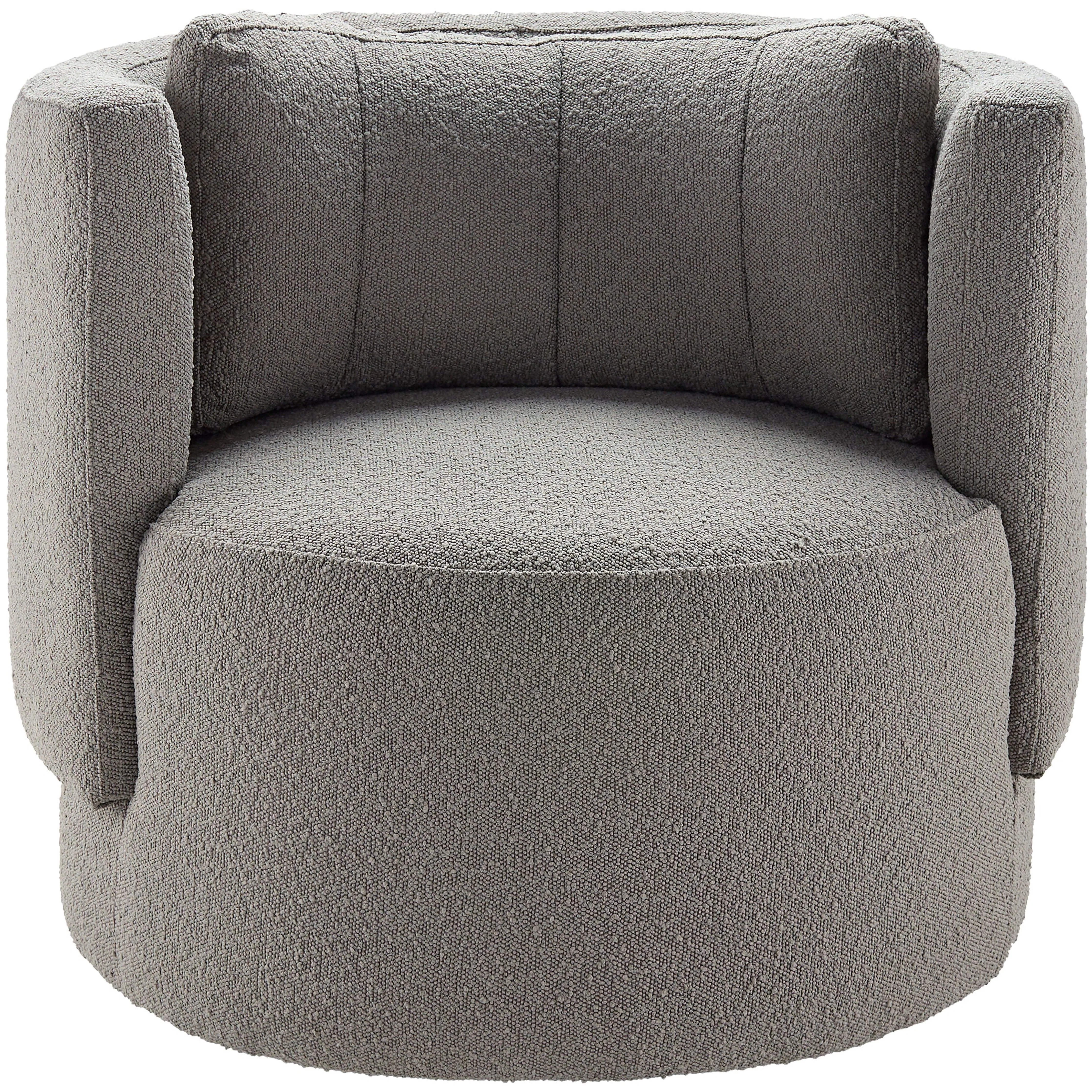 Surya Bingham Modern Charcoal Gray Swivel Chair - Image 6