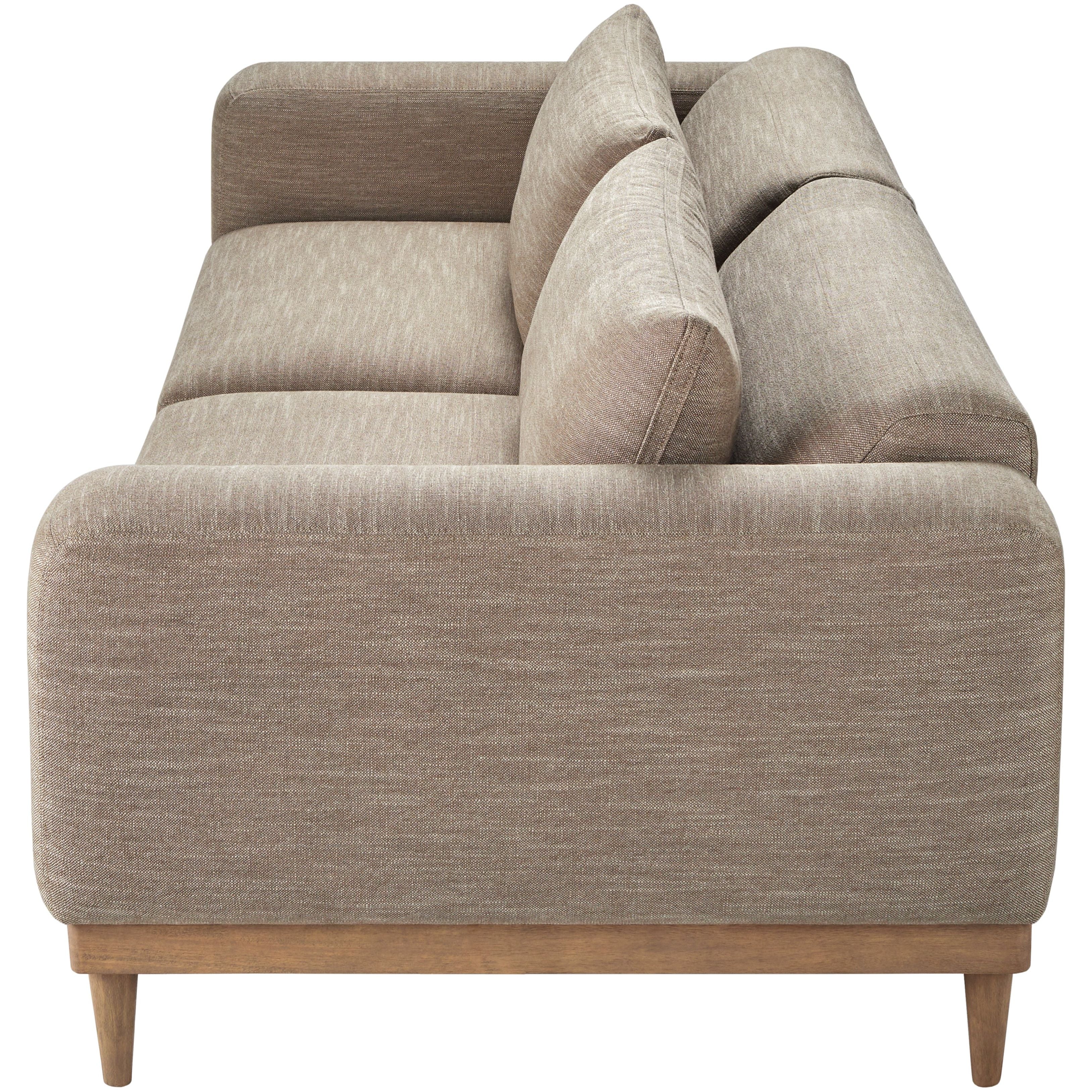 Surya Strattan Modern Gray Linen Square Arm Sofa - Image 10