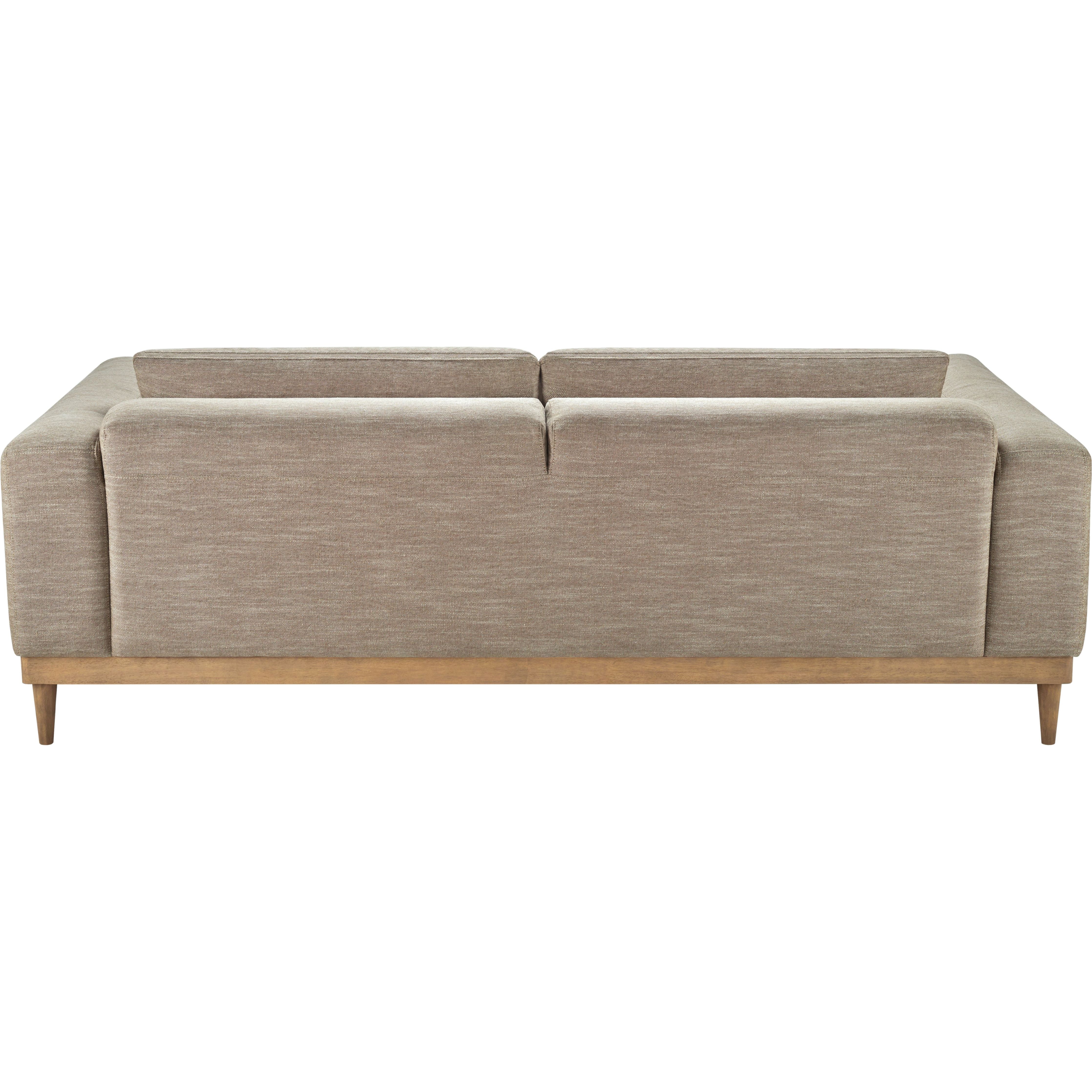 Surya Strattan Modern Gray Linen Square Arm Sofa - Image 6