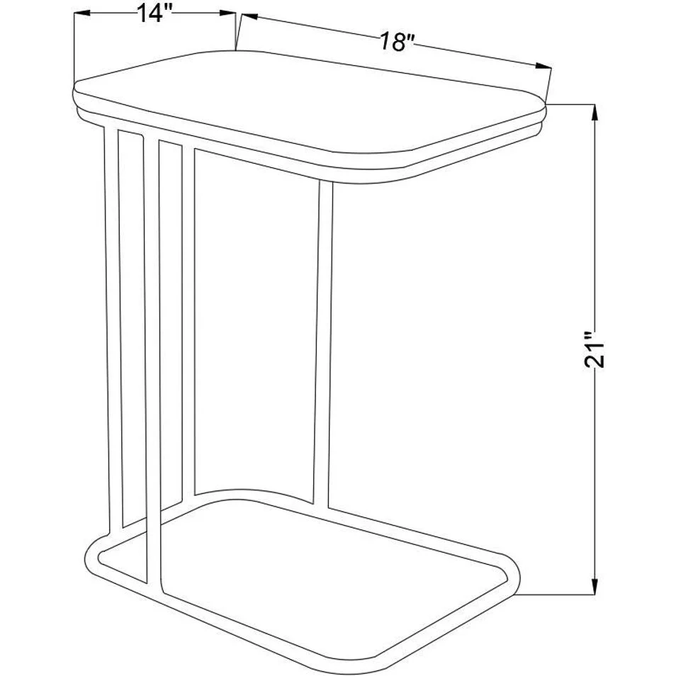 Surya Kaduna Modern Wood with Metal Base End Table - Image 4