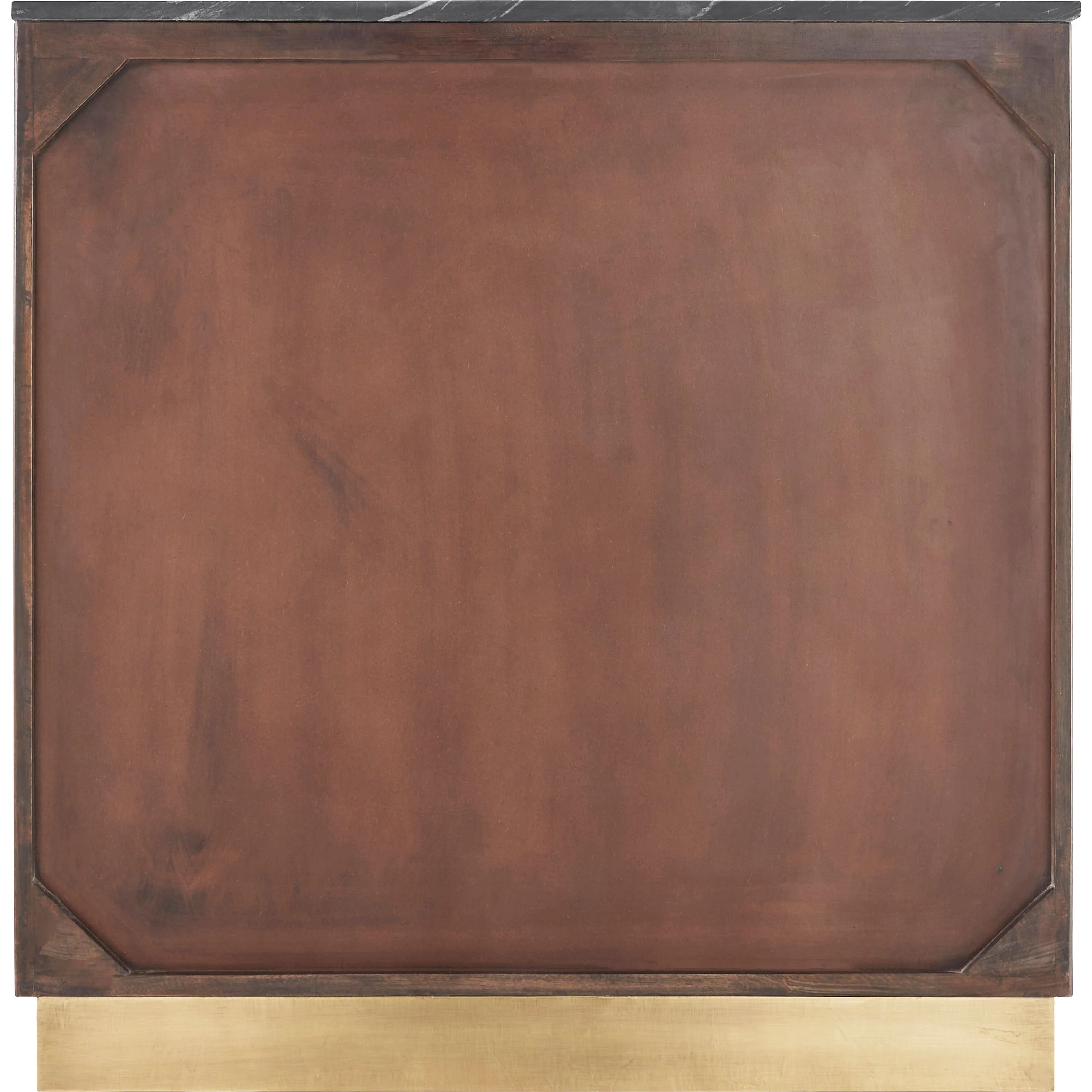 Surya Nems Modern Black Marble Top and Dark Brown Mango Wood Cabinet - Image 8