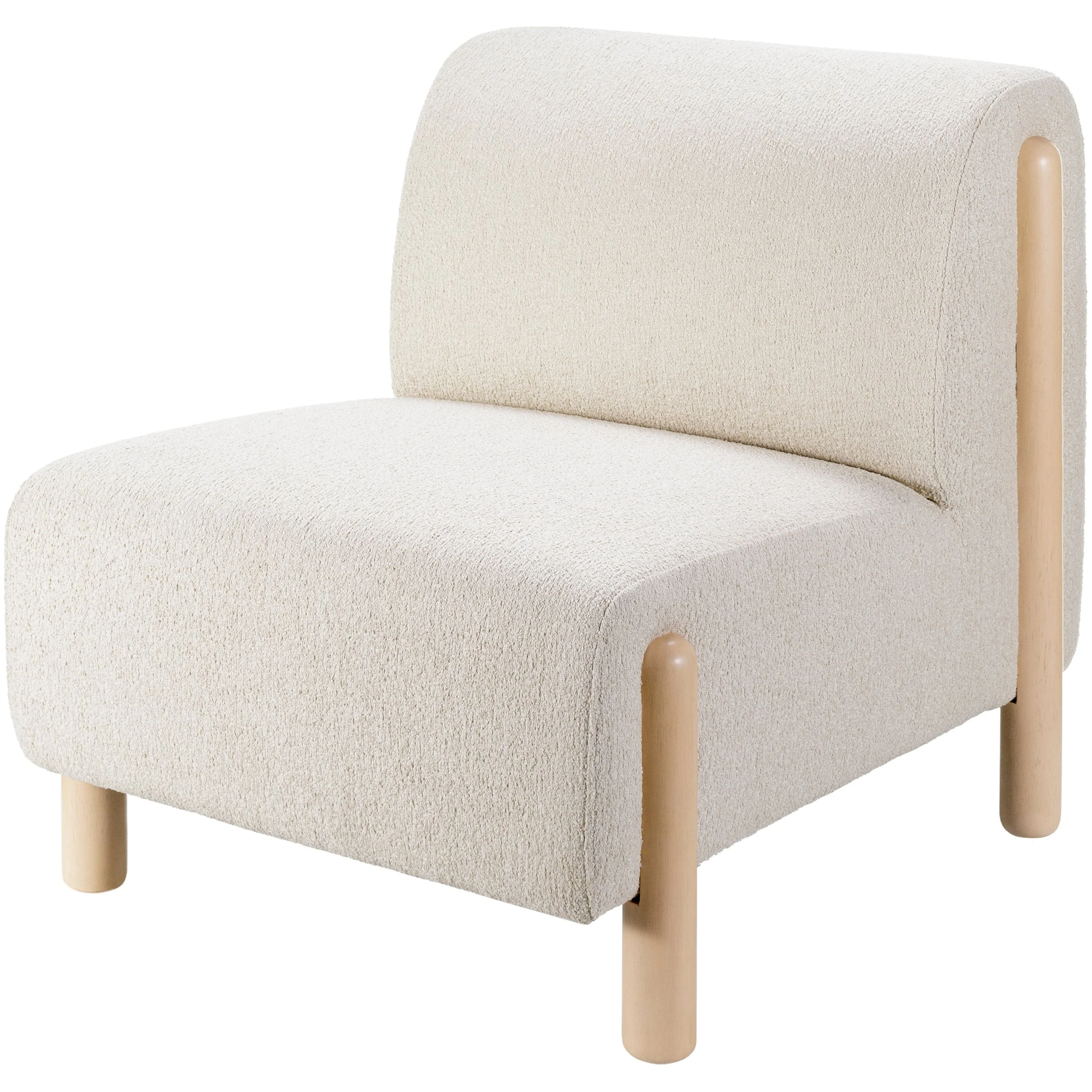 Surya Kenwood Modern Low Profile Accent Chair With Wood Legs - Image 2