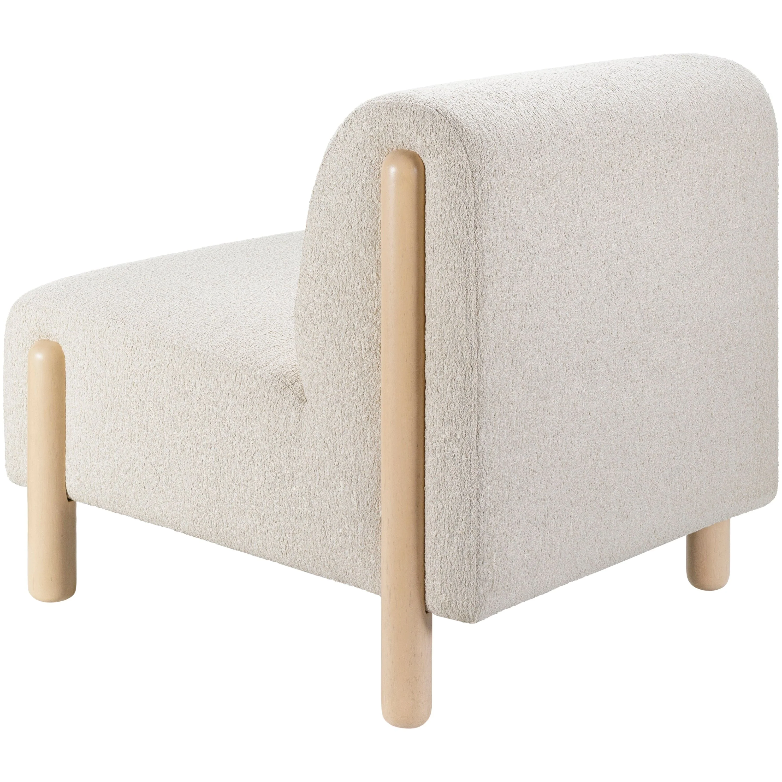 Surya Kenwood Modern Low Profile Accent Chair With Wood Legs - Image 4