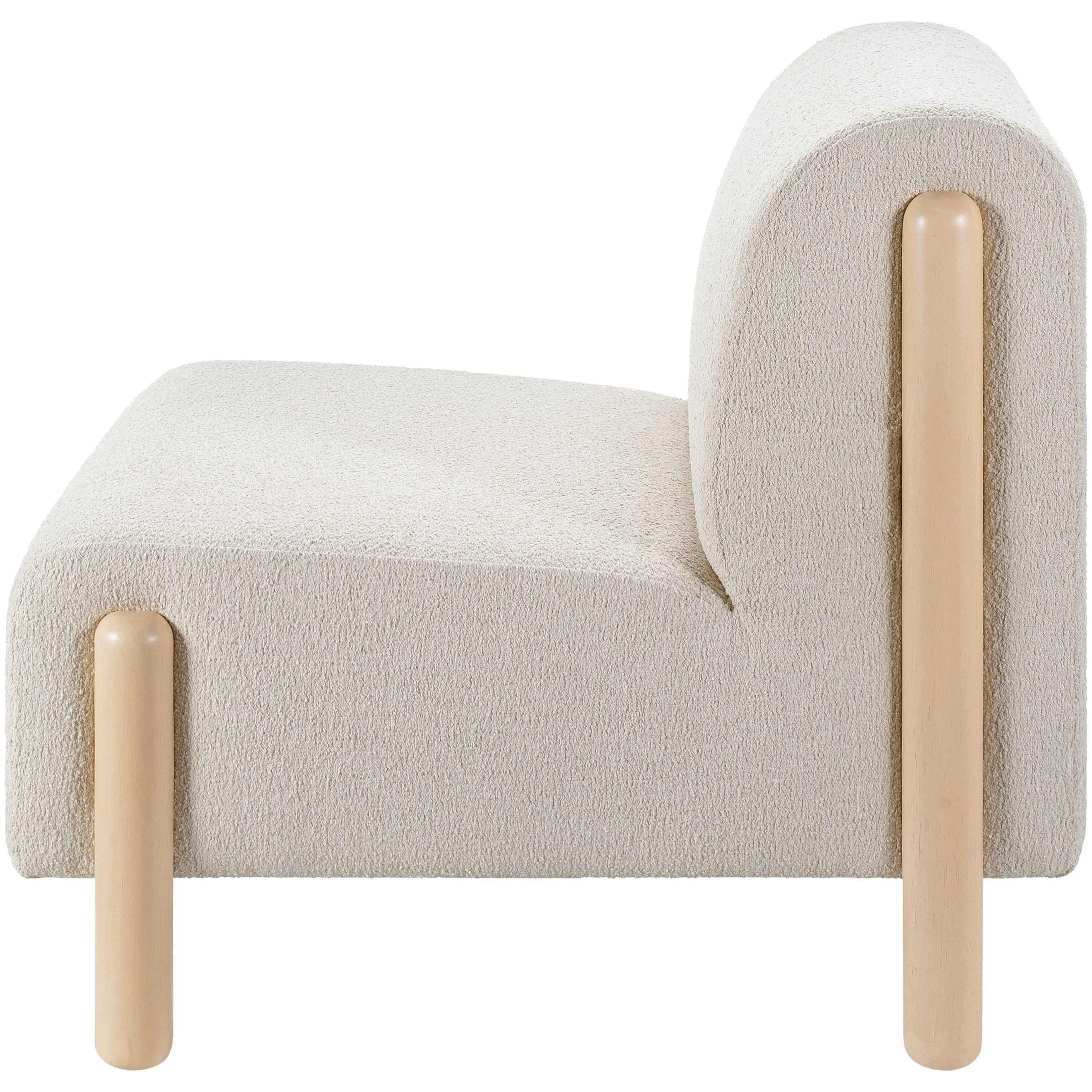 Surya Kenwood Modern Low Profile Accent Chair With Wood Legs - Image 6